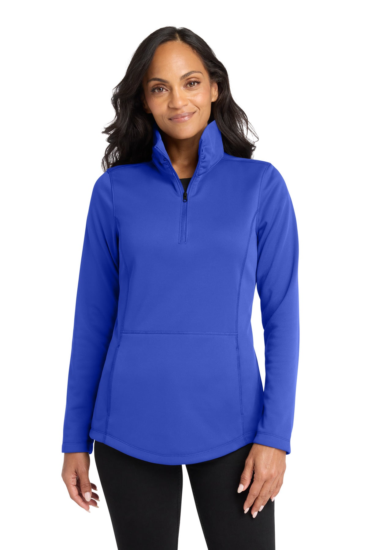 Custom True Royal Women's Smooth Fleece 1/4-Zip L804, personalized by SanCanDo Swag in Argyle, TX
