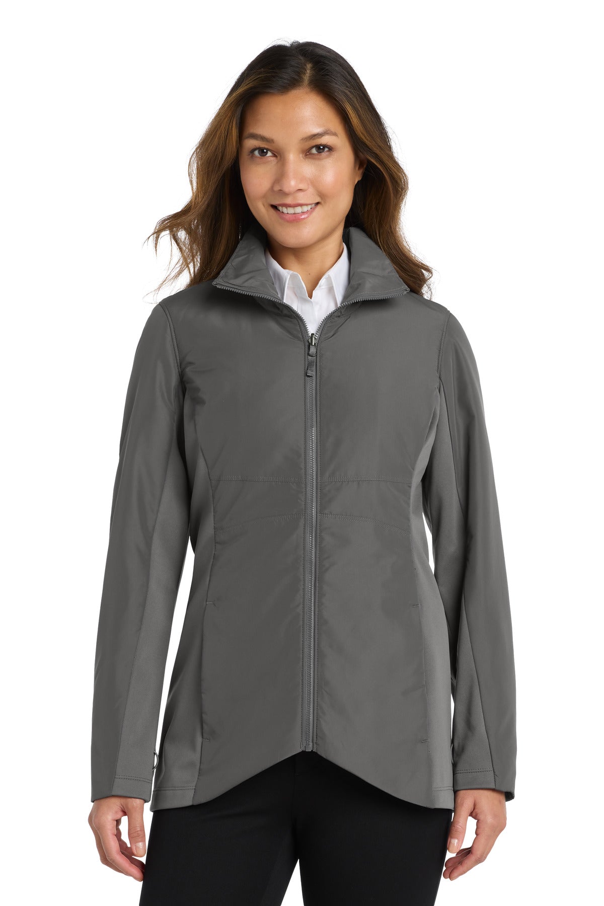 Custom Graphite Women's Collective Insulated Jacket L902, personalized by SanCanDo Swag in Argyle, TX