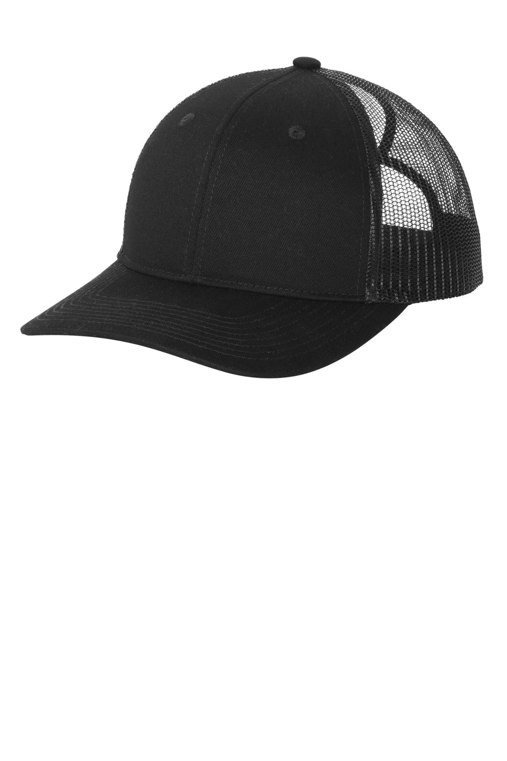Custom Black Snapback Ponytail Trucker Cap LC401, personalized by SanCanDo Swag in Argyle, TX