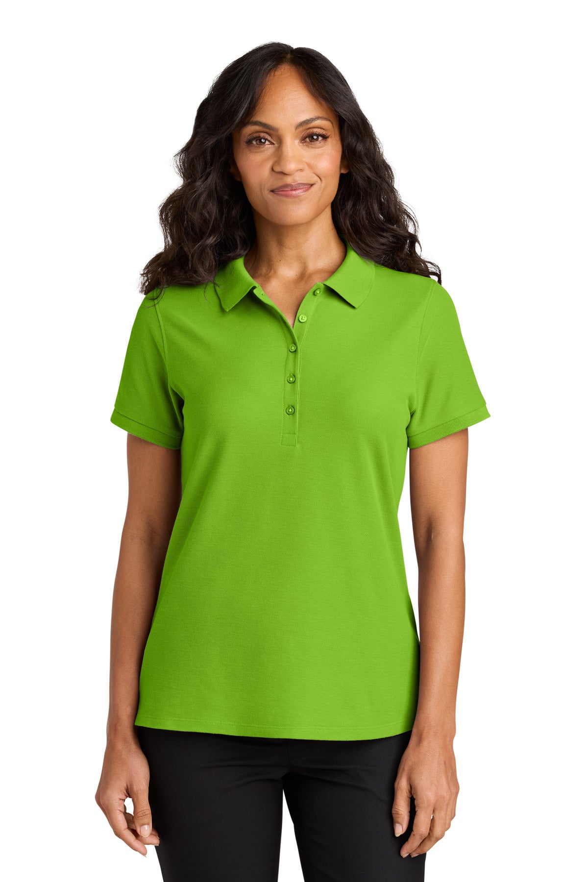 Custom Lime Women's Wearever Signature Pique Polo LK200, personalized by SanCanDo Swag in Argyle, TX
