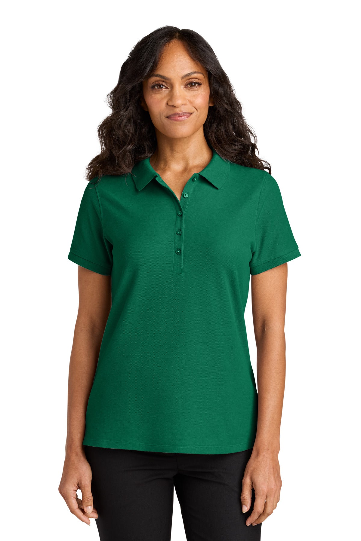 Custom Kelly Green Women's Wearever Signature Pique Polo LK200, personalized by SanCanDo Swag in Argyle, TX