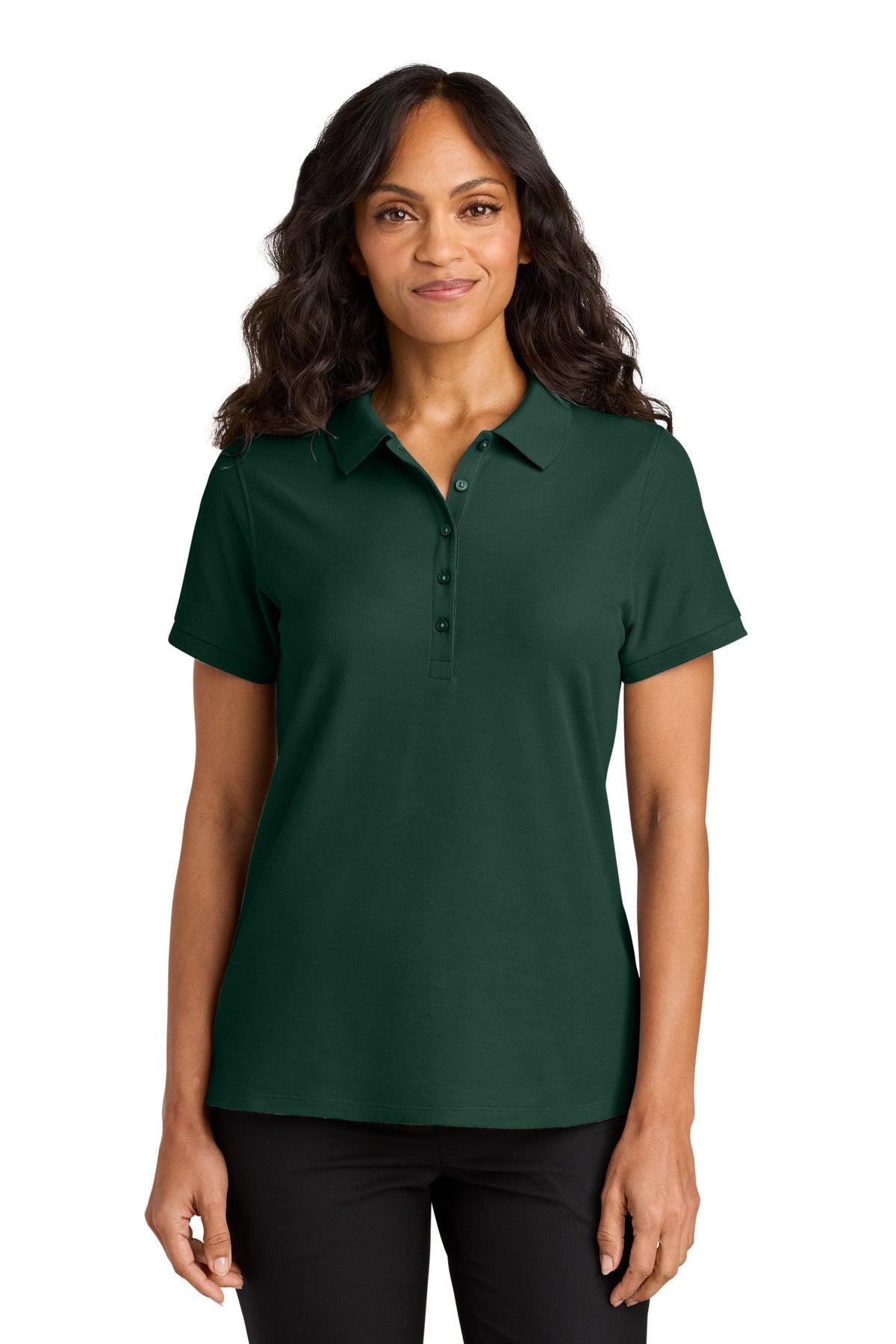 Custom Dark Green Women's Wearever Signature Pique Polo LK200, personalized by SanCanDo Swag in Argyle, TX