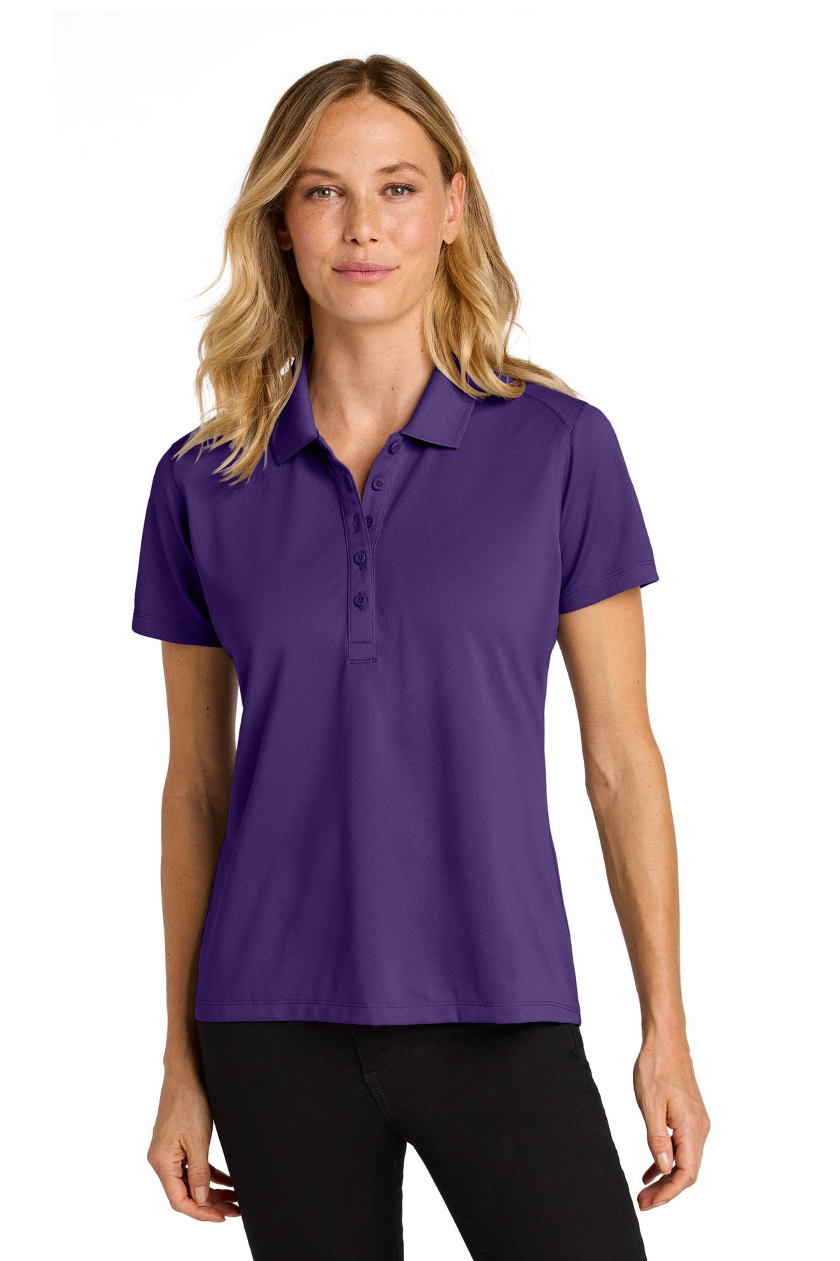 Custom Prism Purple Women's Wearever Performance Pique Polo LK240, personalized by SanCanDo Swag in Argyle, TX