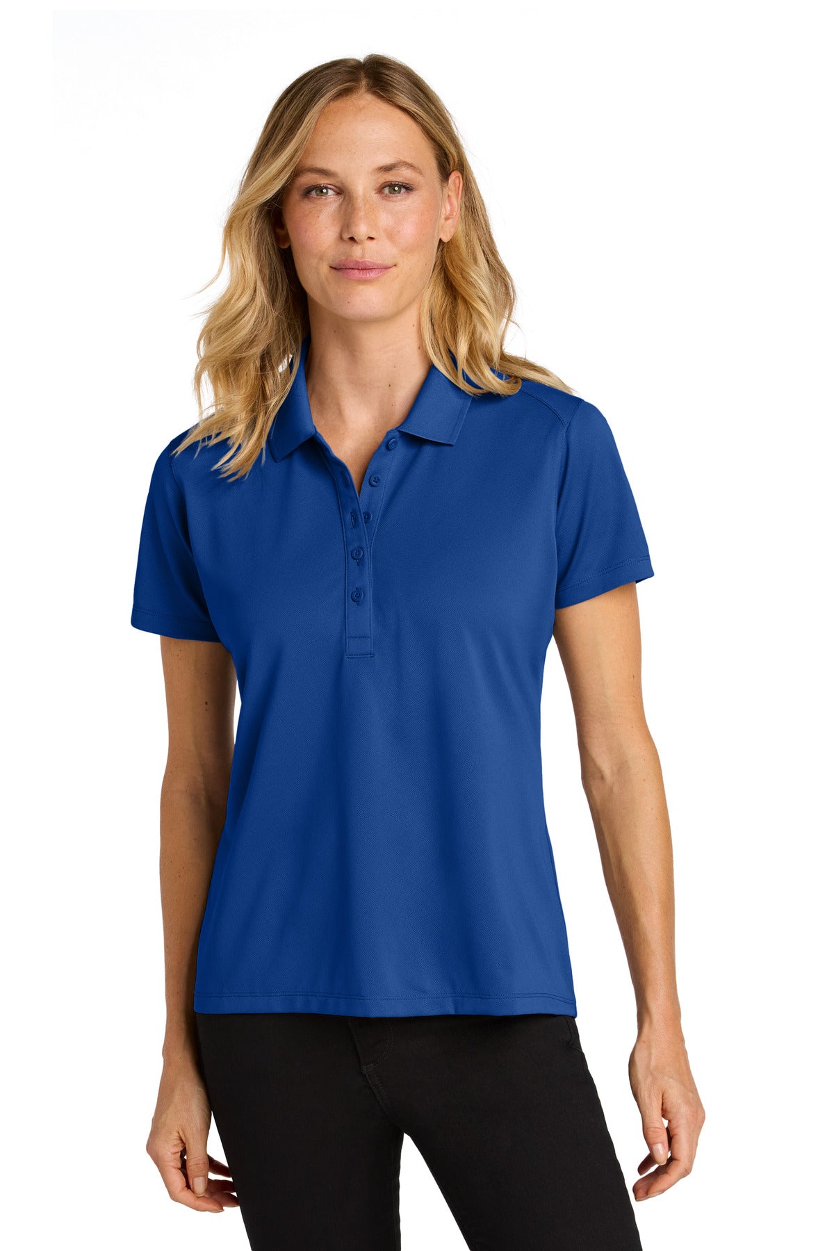 Custom True Royal Women's Wearever Performance Pique Polo LK240, personalized by SanCanDo Swag in Argyle, TX