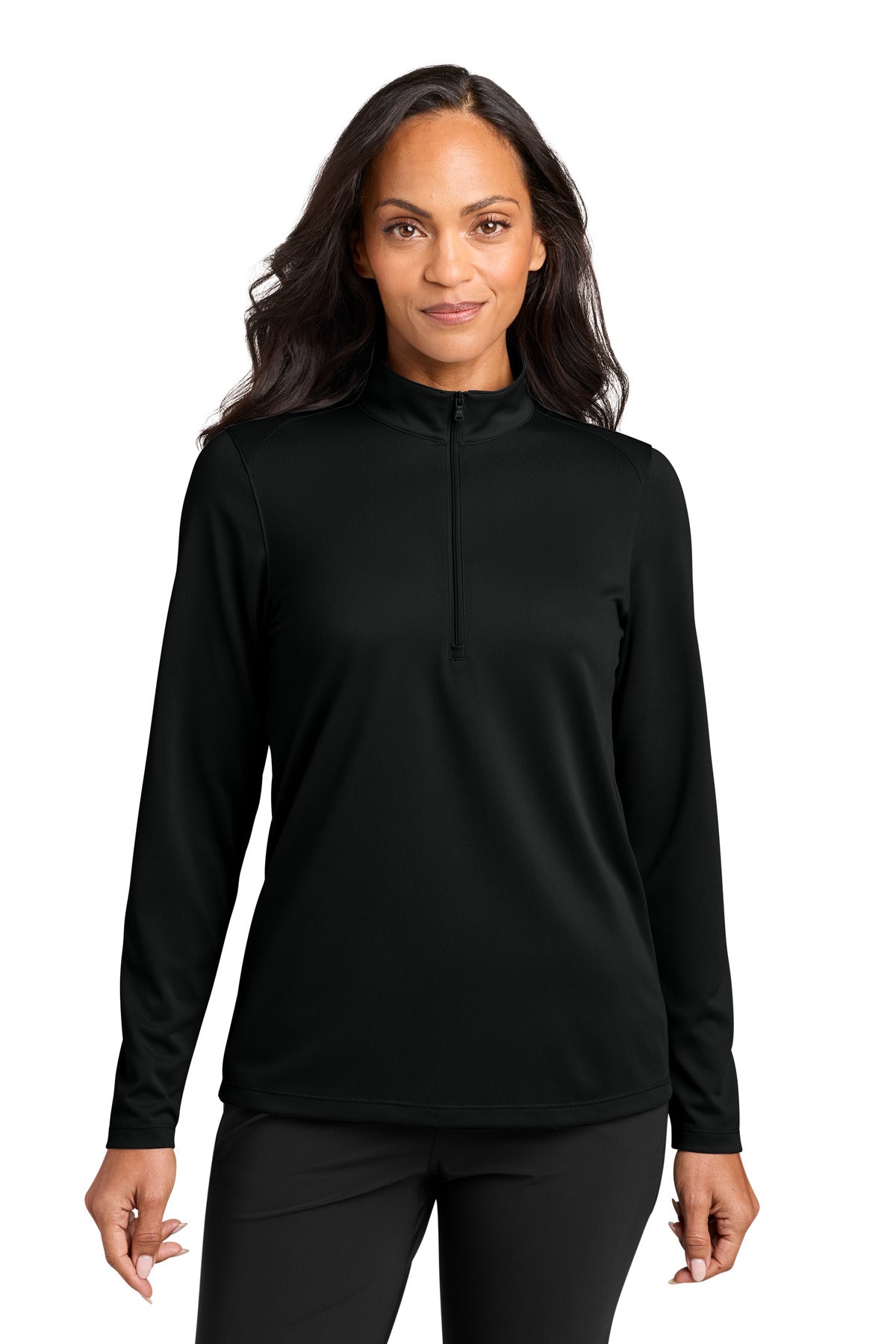 Custom Deep Black Wearever Performance Pique 1/4-Zip LK241, personalized by SanCanDo Swag in Argyle, TX