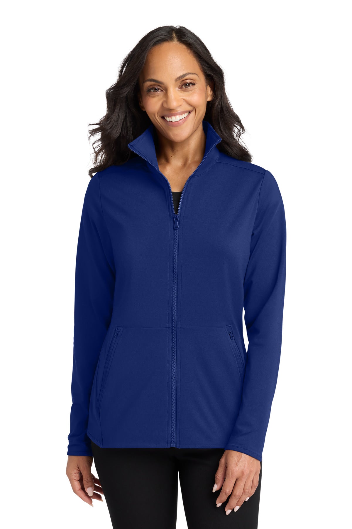 Custom Royal Women's Accord Stretch Fleece Full-Zip LK595, personalized by SanCanDo Swag in Argyle, TX
