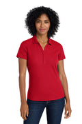 Custom Apple Red Women's EZPerformance Pique Polo LK600, personalized by SanCanDo Swag in Argyle, TX