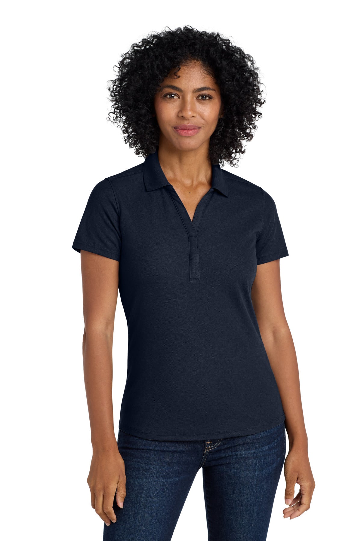 Custom Navy Women's EZPerformance Pique Polo LK600, personalized by SanCanDo Swag in Argyle, TX