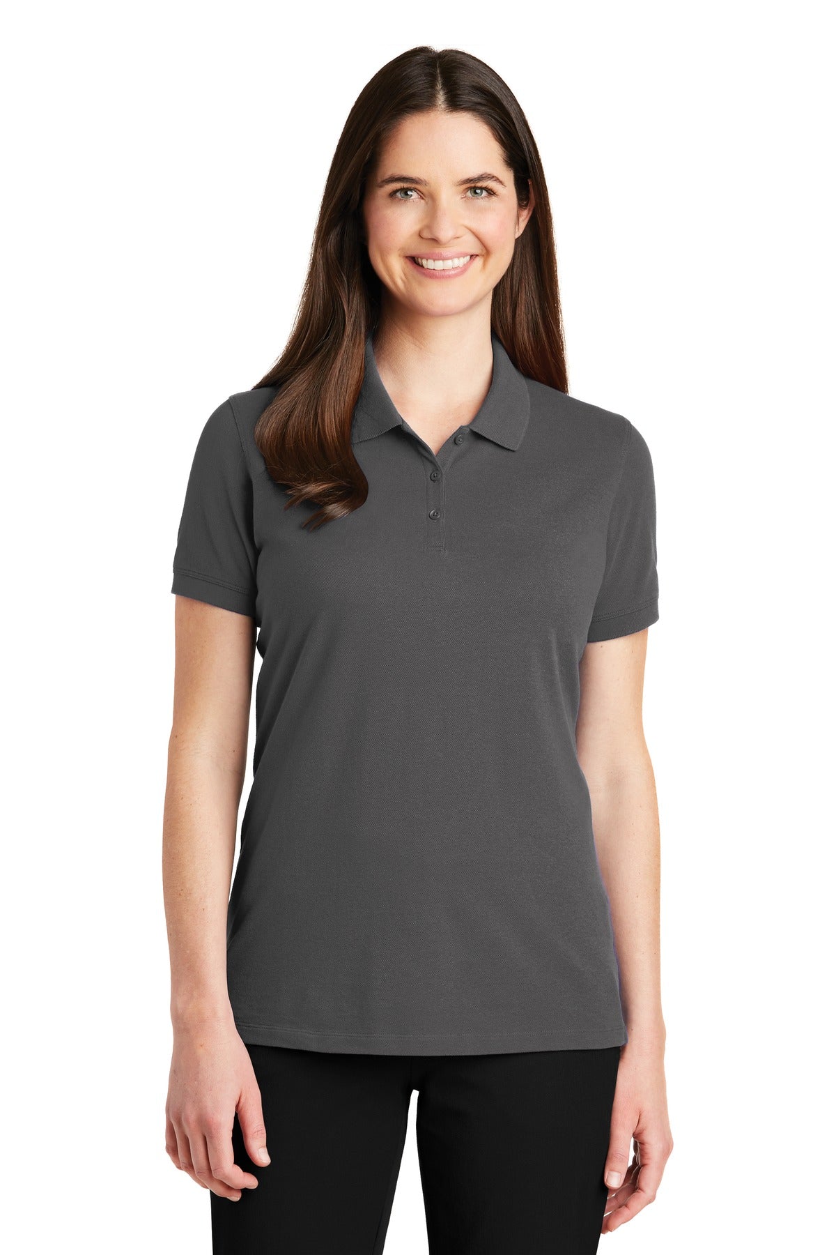Custom Sterling Grey Women's EZCotton Polo LK8000, personalized by SanCanDo Swag in Argyle, TX