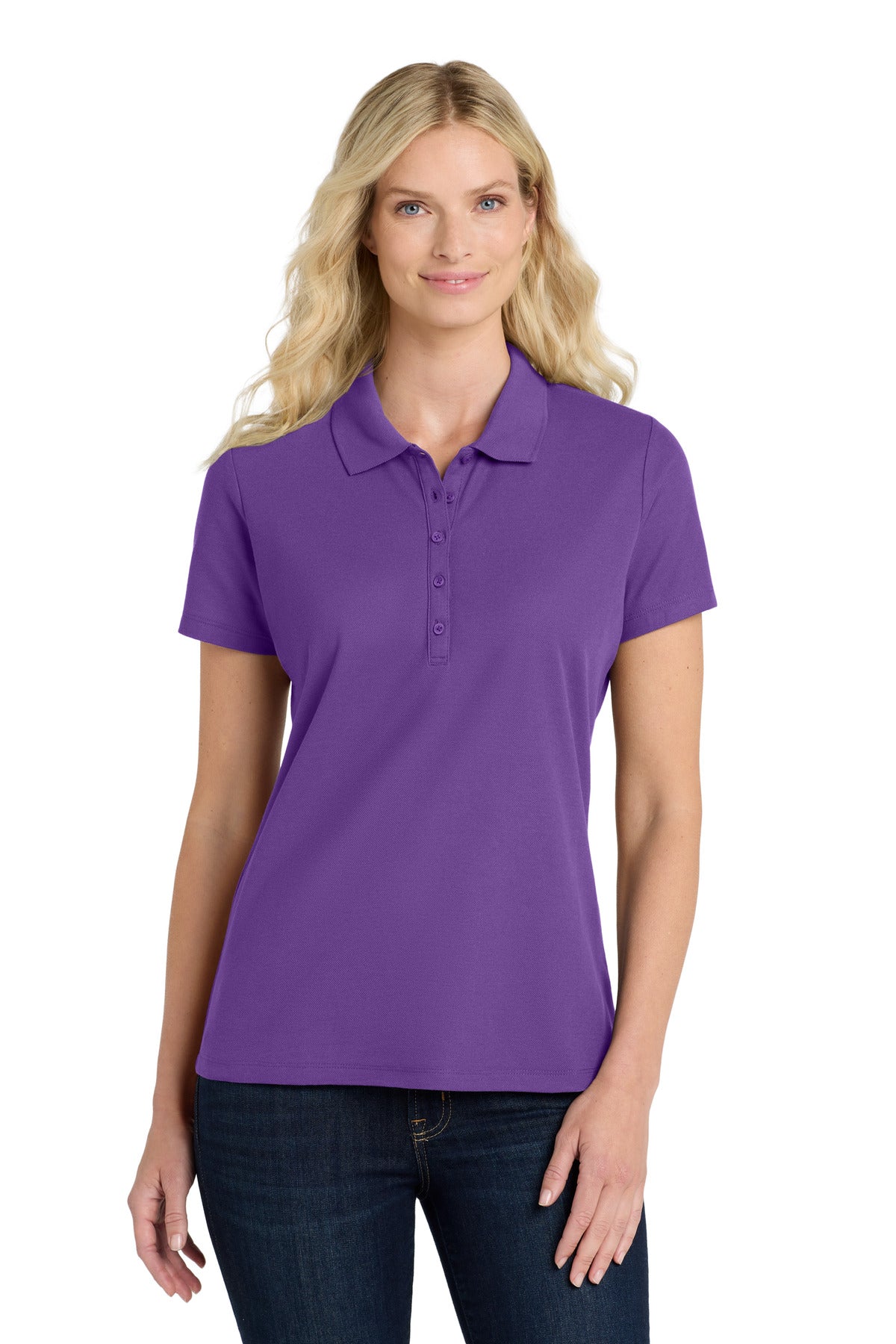 Custom Purple Women's SuperPro React Polo LK810, personalized by SanCanDo Swag in Argyle, TX