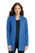 Custom Aegean Blue Women's Microterry Cardigan LK825, personalized by SanCanDo Swag in Argyle, TX