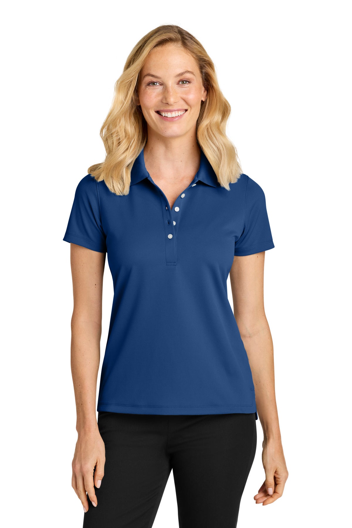 Custom Royal Women's Dry Zone Stain-Release Grid Polo LK845, personalized by SanCanDo Swag in Argyle, TX