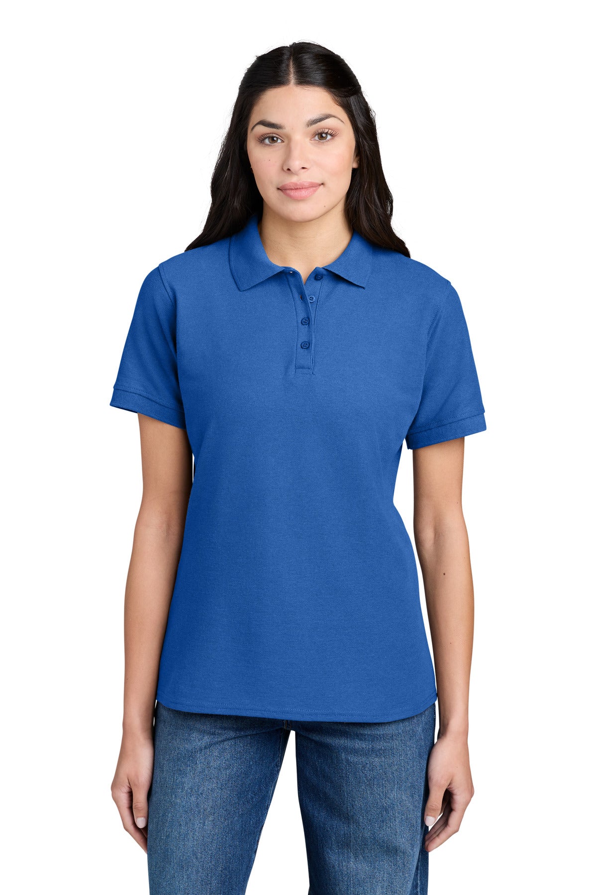 Custom Royal Women's Core Blend Pique Polo LKP155, personalized by SanCanDo Swag in Argyle, TX