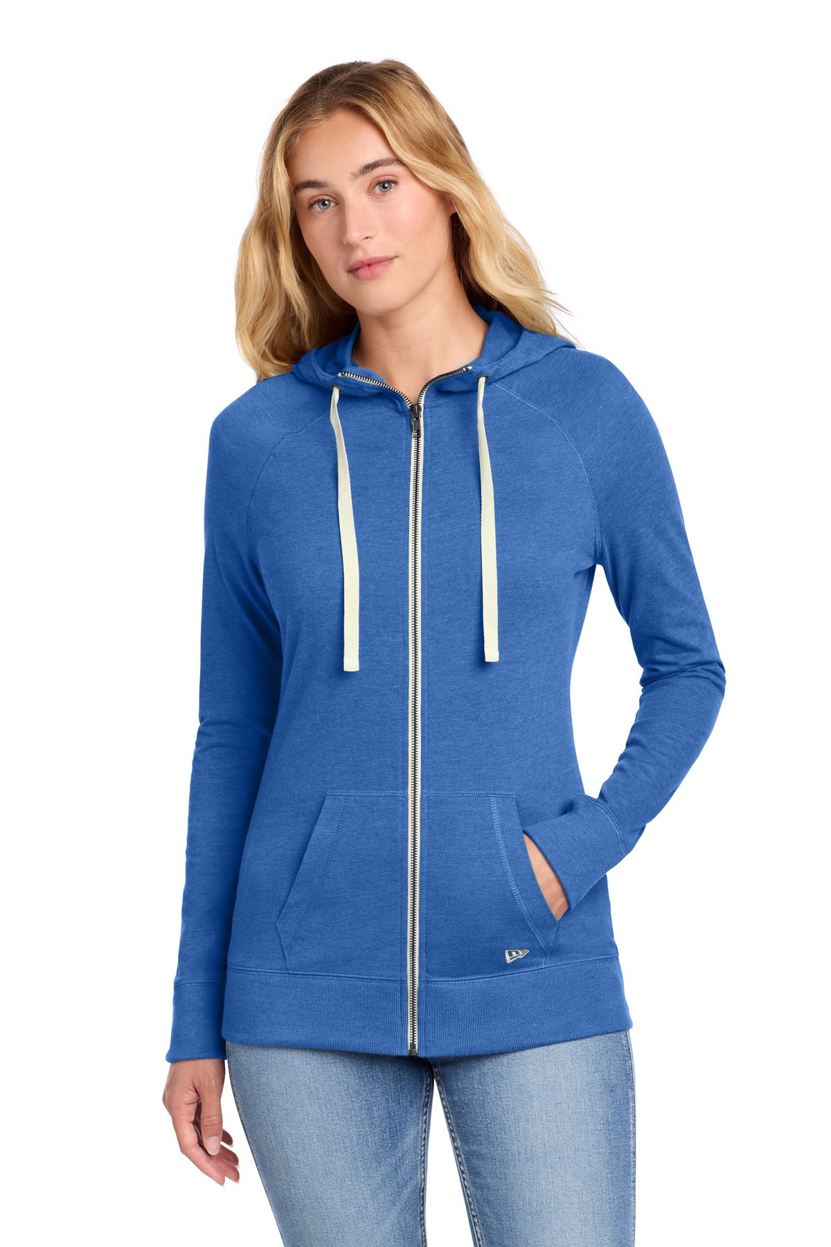 Custom Royal Heather Sueded Cotton Blend Full-Zip Hoodie LNEA122, personalized by SanCanDo Swag in Argyle, TX