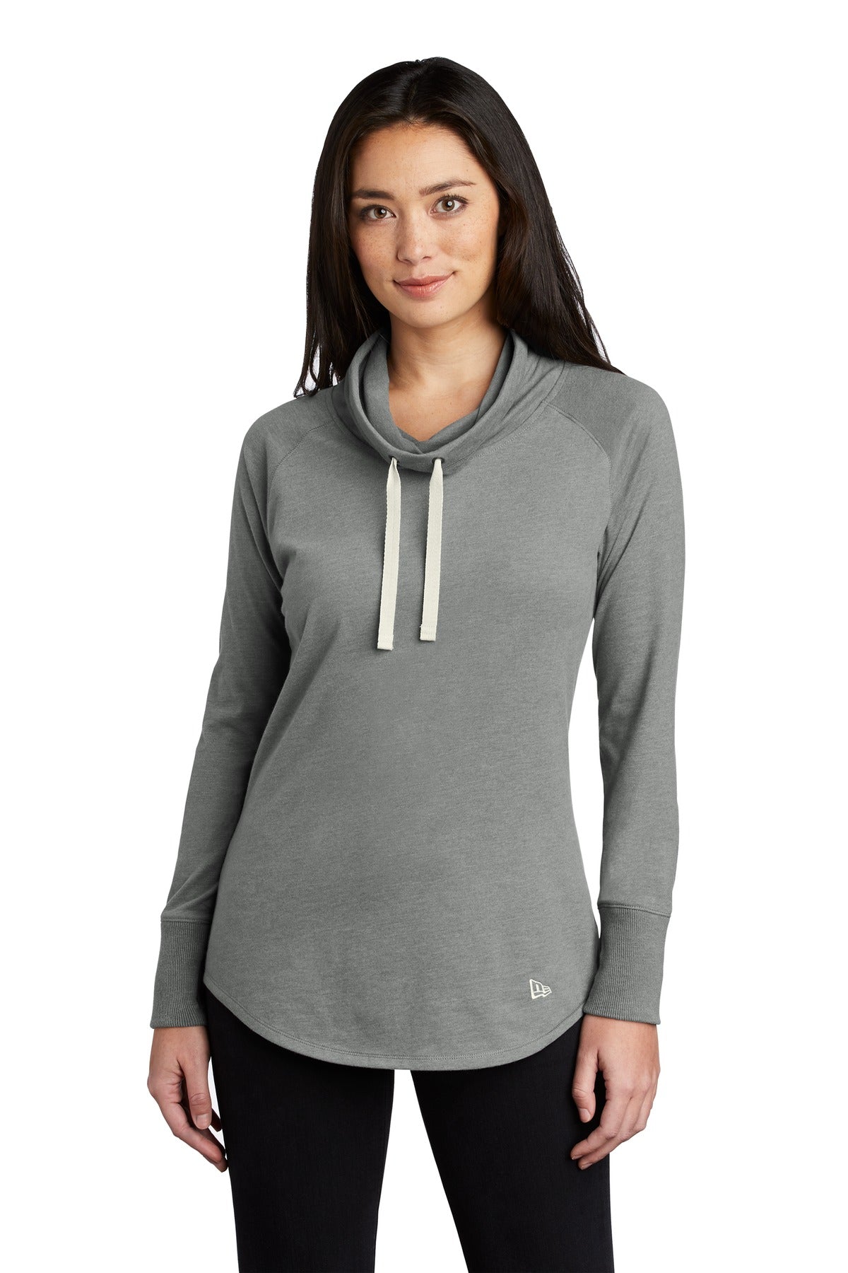 Custom Shadow Grey Heather Women's Sueded Cotton Blend Cowl Tee LNEA123, personalized by SanCanDo Swag in Argyle, TX