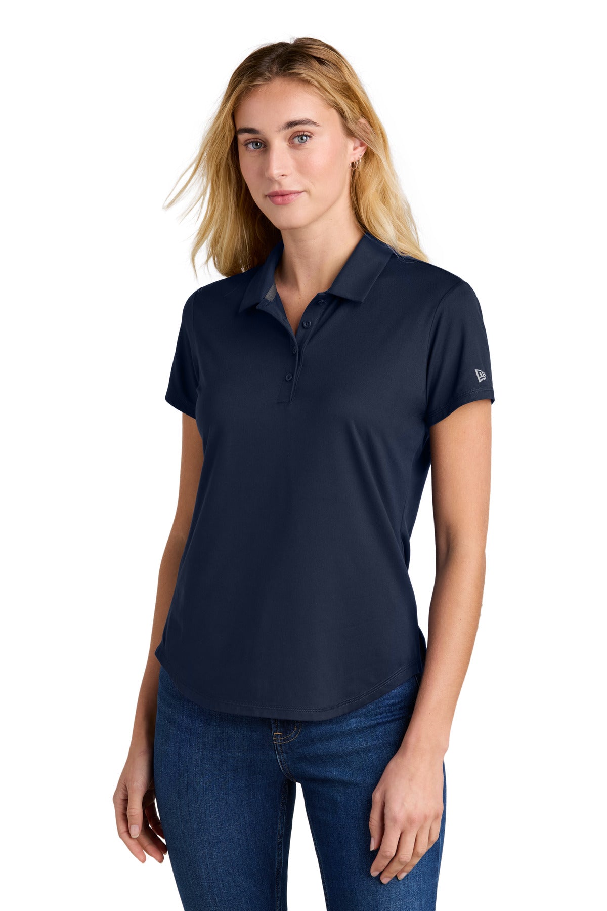 Custom True Navy Women's Power Polo LNEA225, personalized by SanCanDo Swag in Argyle, TX