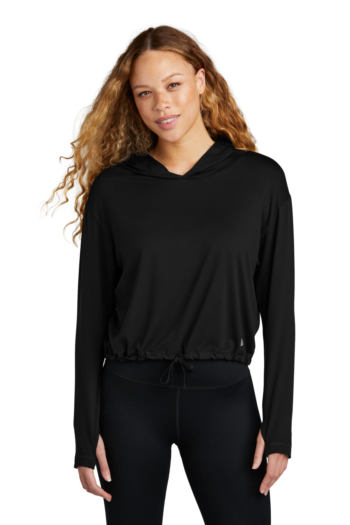 Custom Black Women's Power Long Sleeve Hoodie LNEA229, personalized by SanCanDo Swag in Argyle, TX
