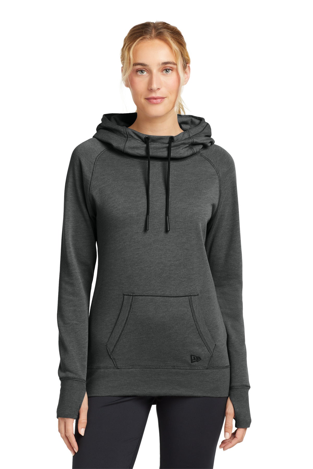 Custom Black Heather Women's Tri-Blend Fleece Pullover Hoodie LNEA510, personalized by SanCanDo Swag in Argyle, TX