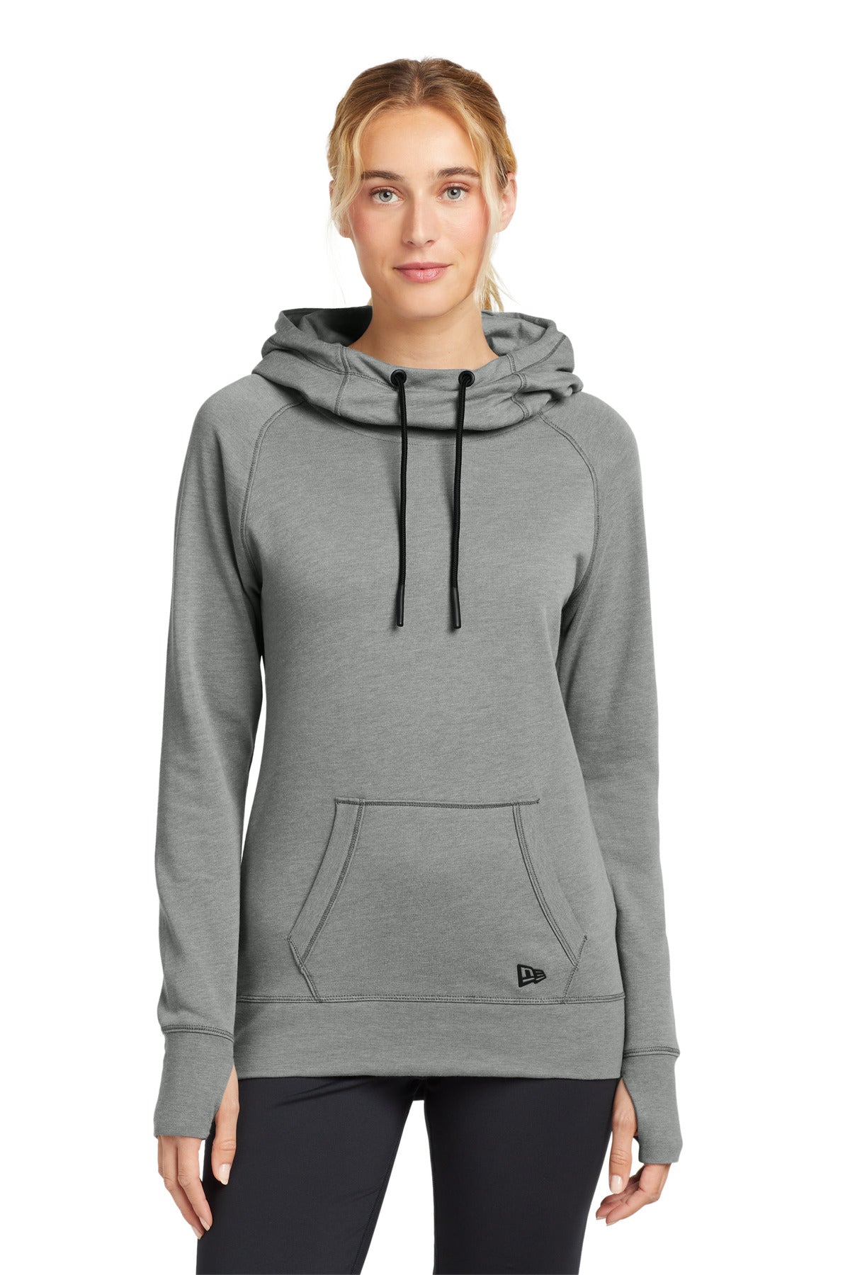 Custom Shadow Grey Heather Women's Tri-Blend Fleece Pullover Hoodie LNEA510, personalized by SanCanDo Swag in Argyle, TX