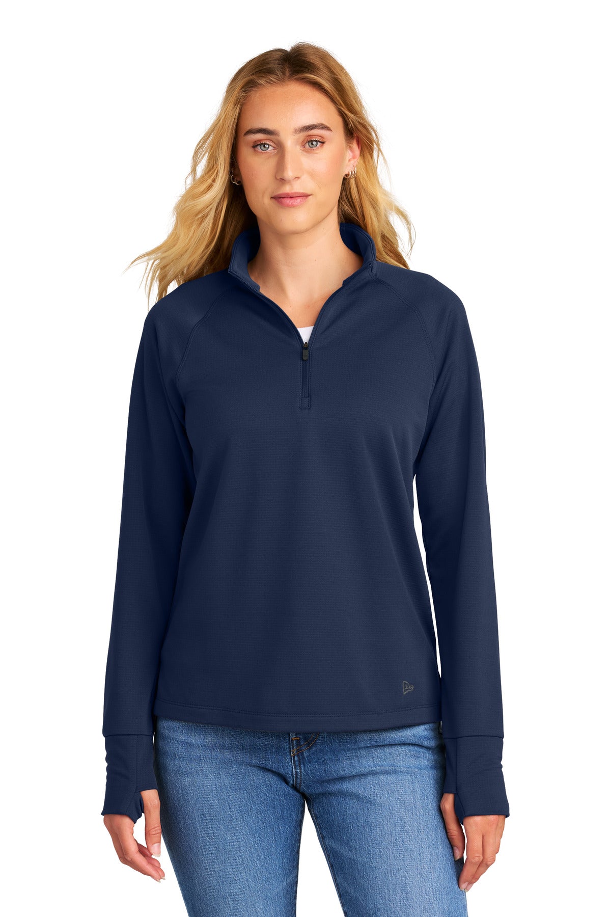 Custom True Navy Women's Stand Out 1/4-Zip LNEA515, personalized by SanCanDo Swag in Argyle, TX