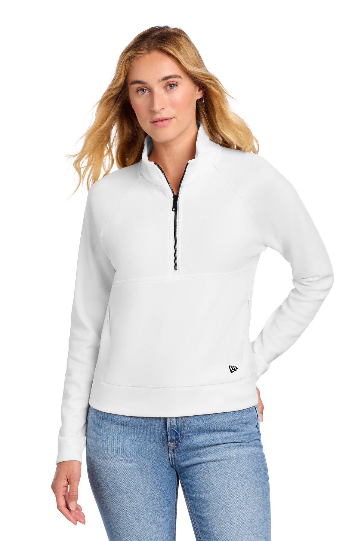 Custom Fan White Women's STS 1/2-Zip LNEA541, personalized by SanCanDo Swag in Argyle, TX