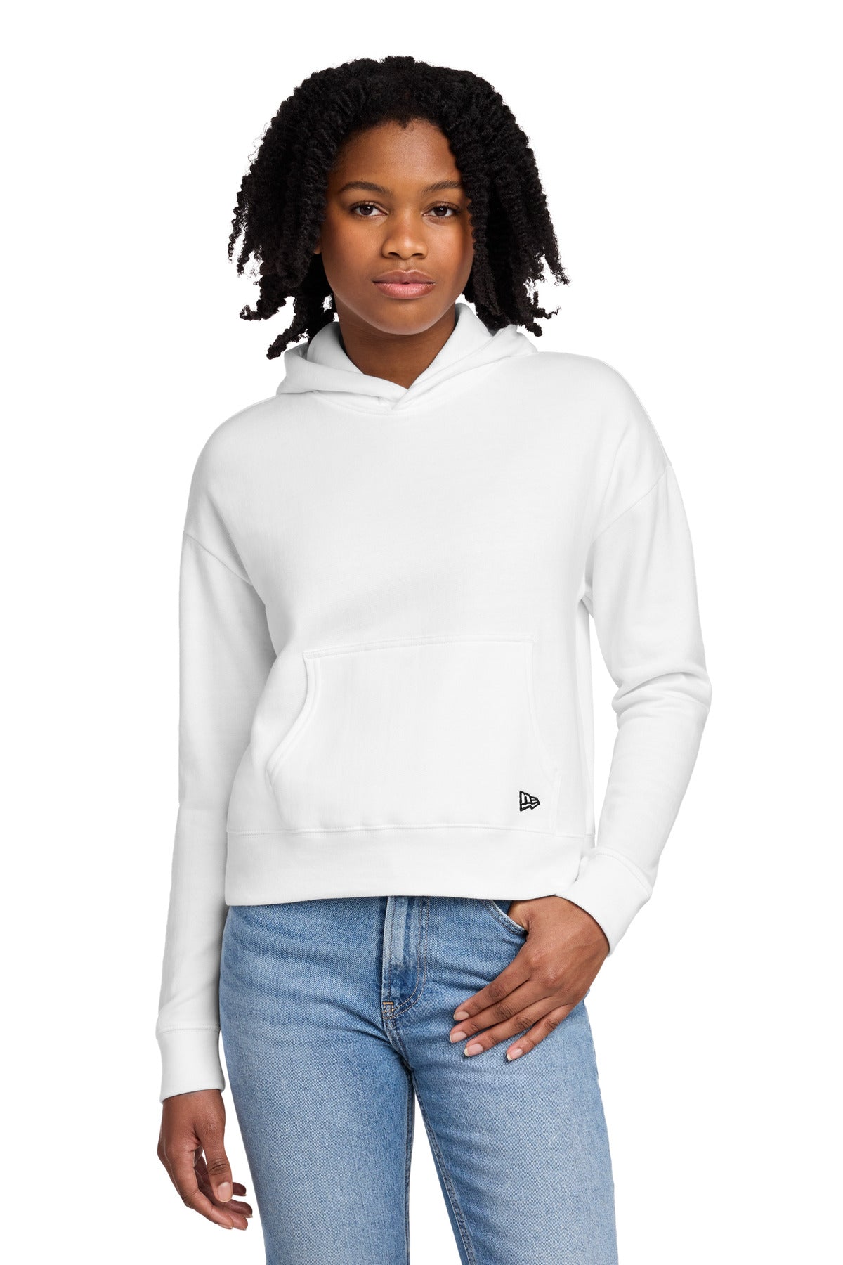 Custom White Women's Comeback Fleece Pullover Hoodie LNEA550, personalized by SanCanDo Swag in Argyle, TX