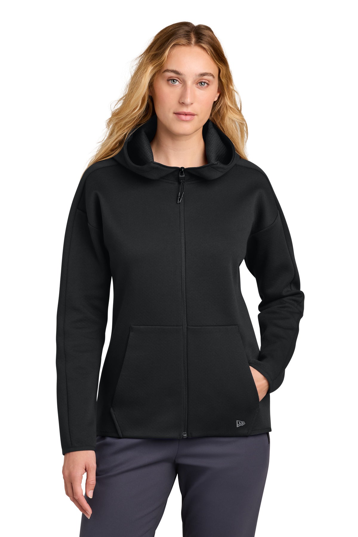 Custom Black Women's Double Back Full-Zip Hoodie LNEA566, personalized by SanCanDo Swag in Argyle, TX
