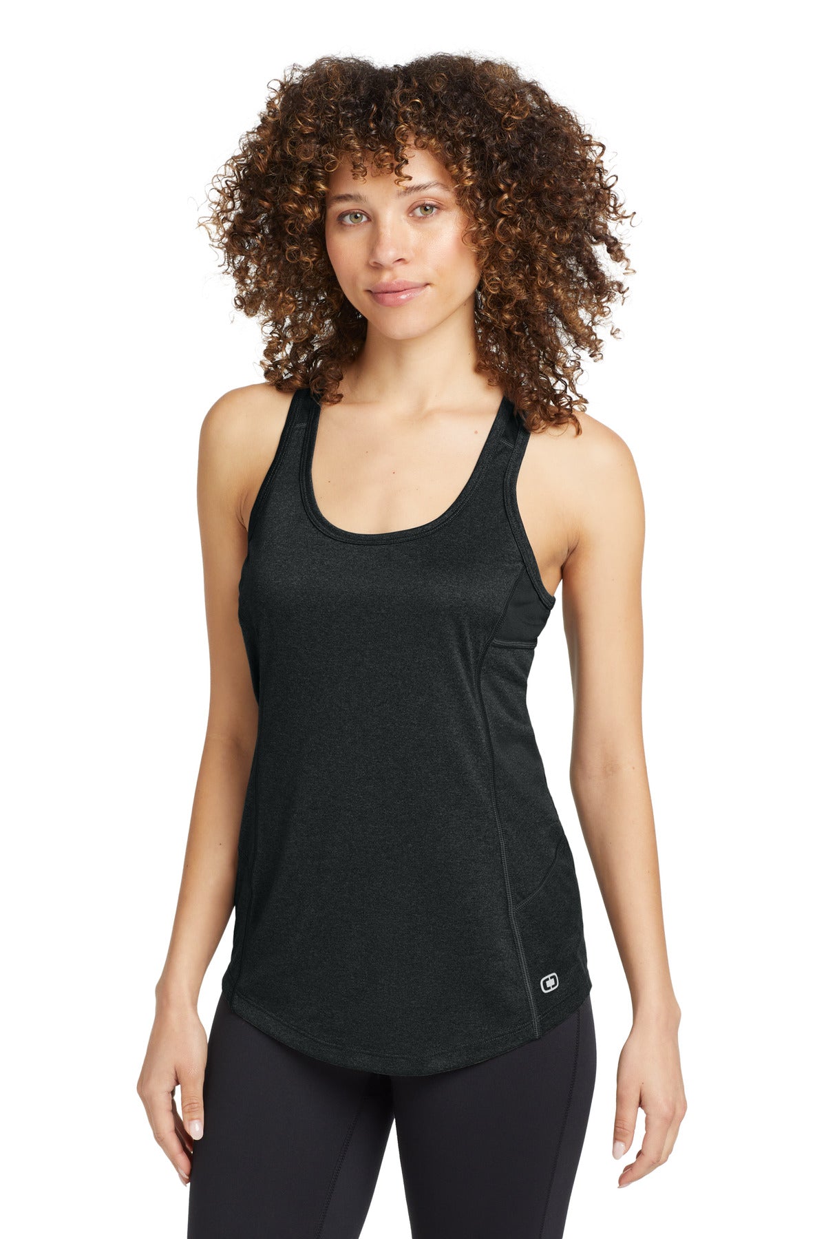 Custom Blacktop Women's Racerback Pulse Tank LOE322, personalized by SanCanDo Swag in Argyle, TX