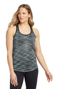 Custom Blacktop Space Dye Women's Verge Racerback Tank LOE327, personalized by SanCanDo Swag in Argyle, TX