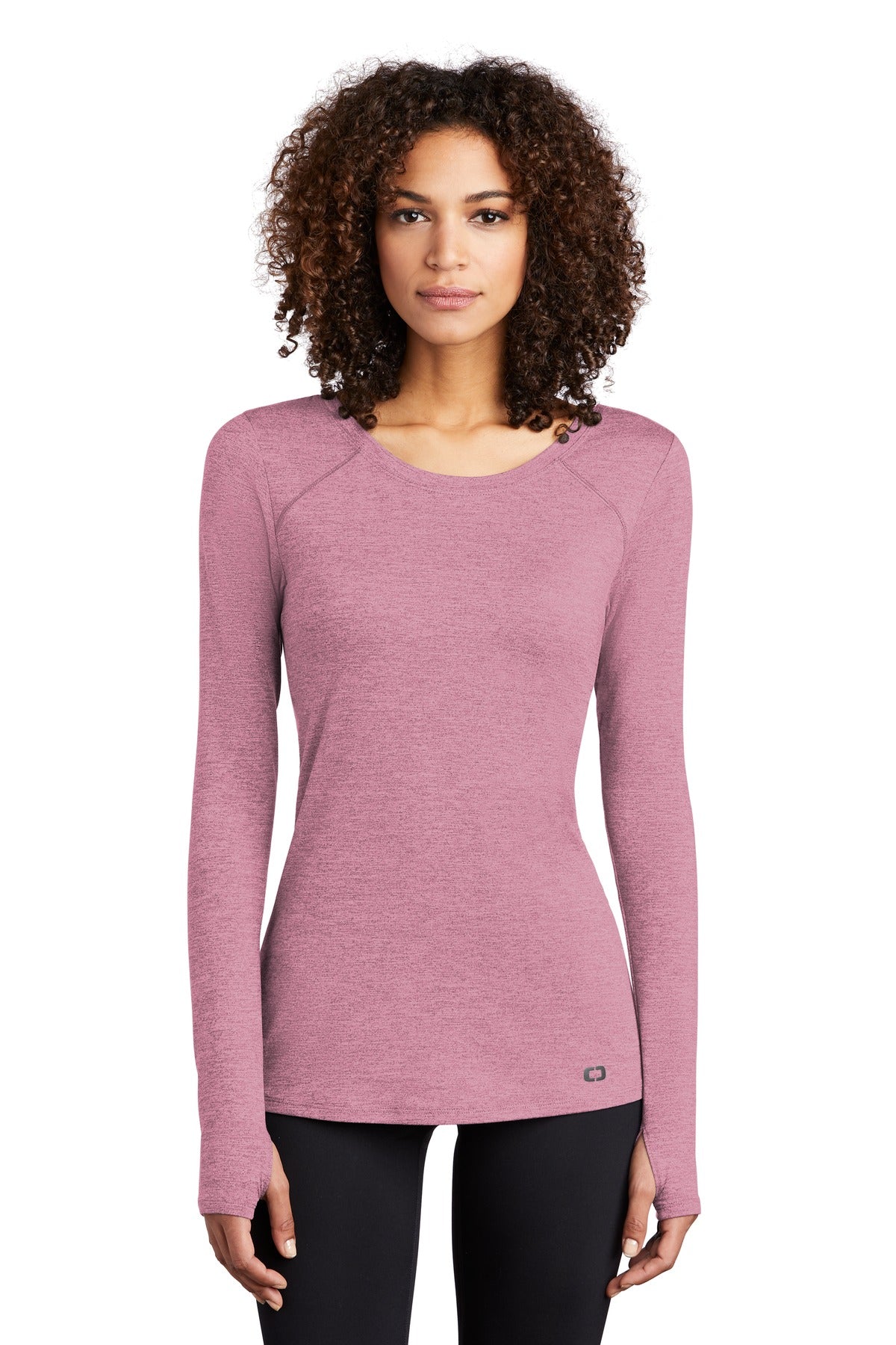 Custom Lilac Heather Women's Force Long Sleeve Tee LOE340, personalized by SanCanDo Swag in Argyle, TX