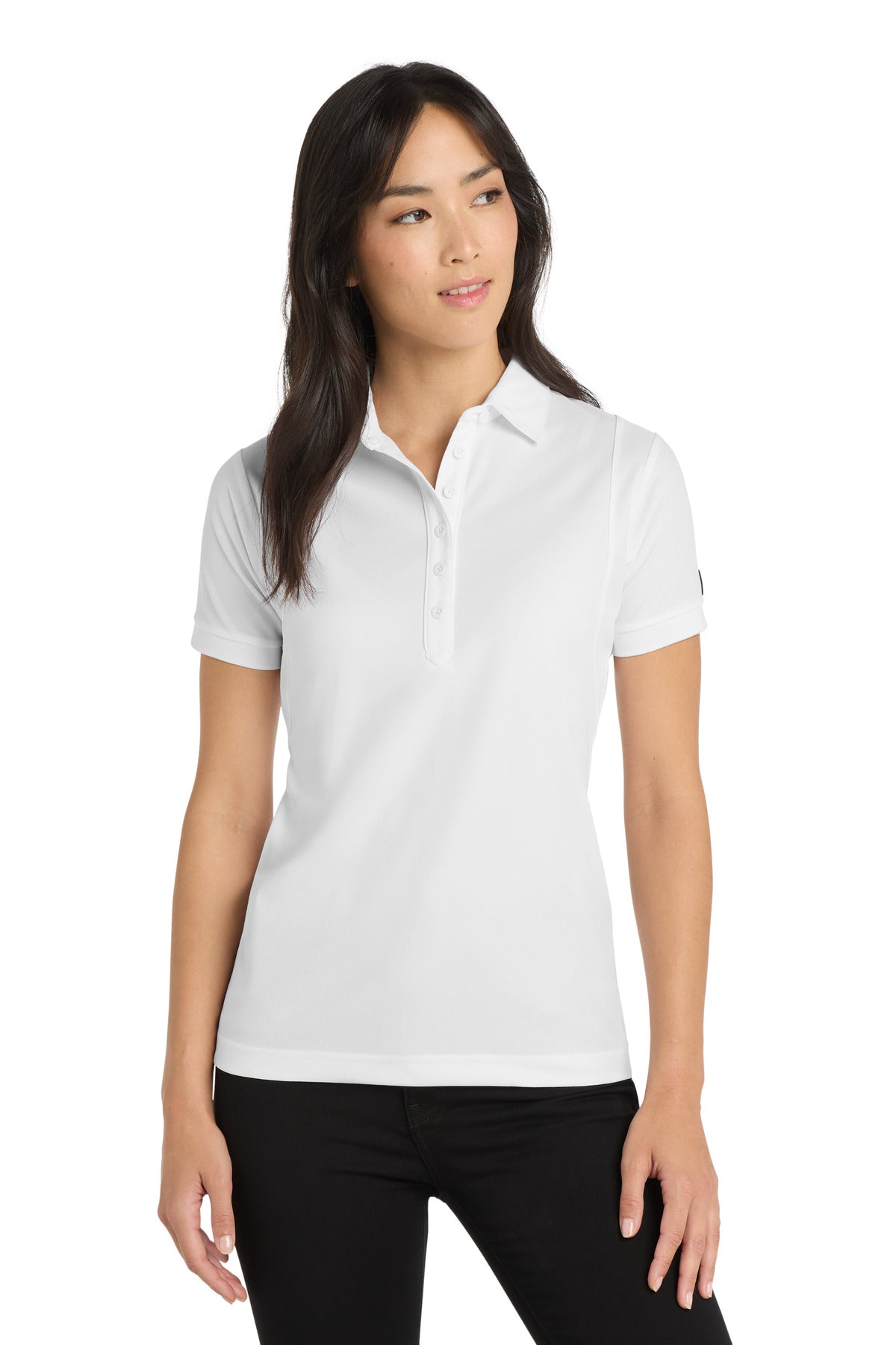 Custom Bright White Jewel Polo LOG101, personalized by SanCanDo Swag in Argyle, TX