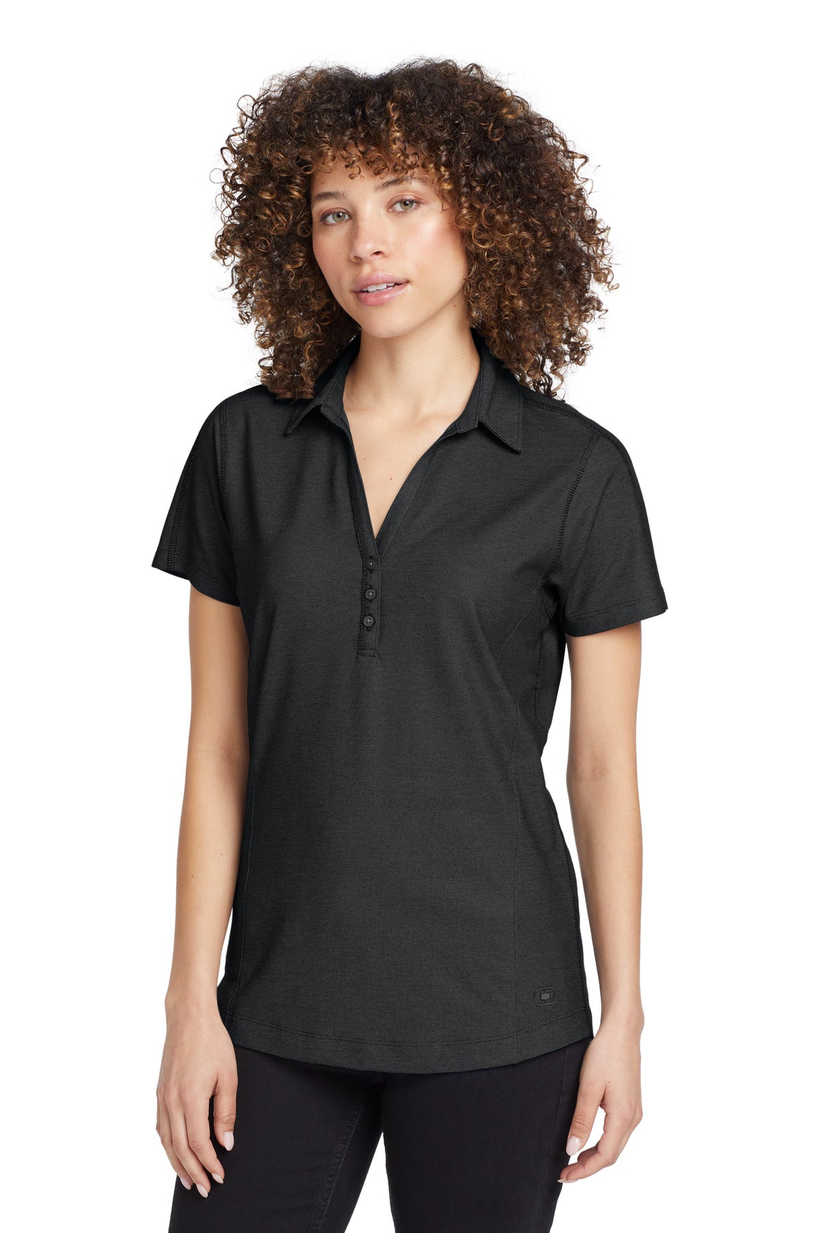 Custom Blacktop Women's Onyx Polo LOG126, personalized by SanCanDo Swag in Argyle, TX