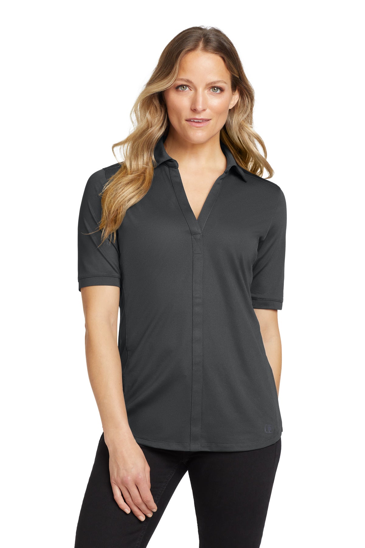 Custom Diesel Grey Women's Metro Polo LOG130, personalized by SanCanDo Swag in Argyle, TX