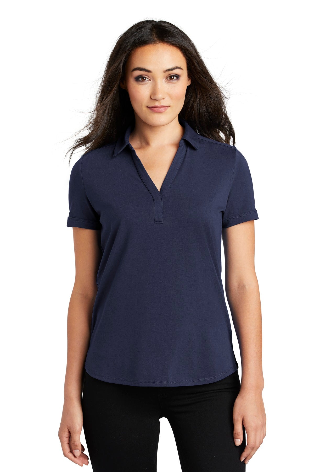 Custom Navy Women's Limit Polo LOG138, personalized by SanCanDo Swag in Argyle, TX