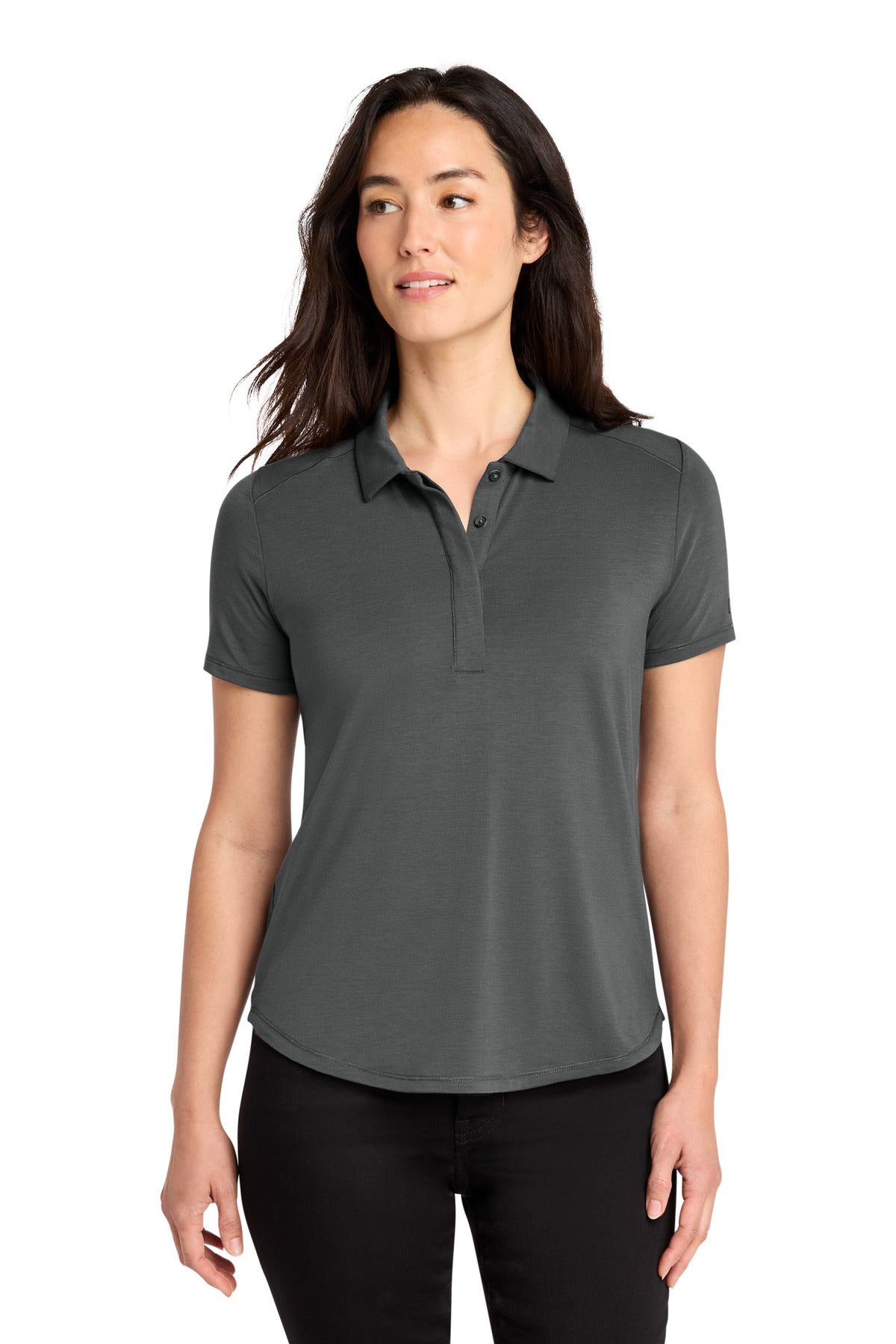 Custom Tarmac Grey Women's Motion Polo LOG152, personalized by SanCanDo Swag in Argyle, TX