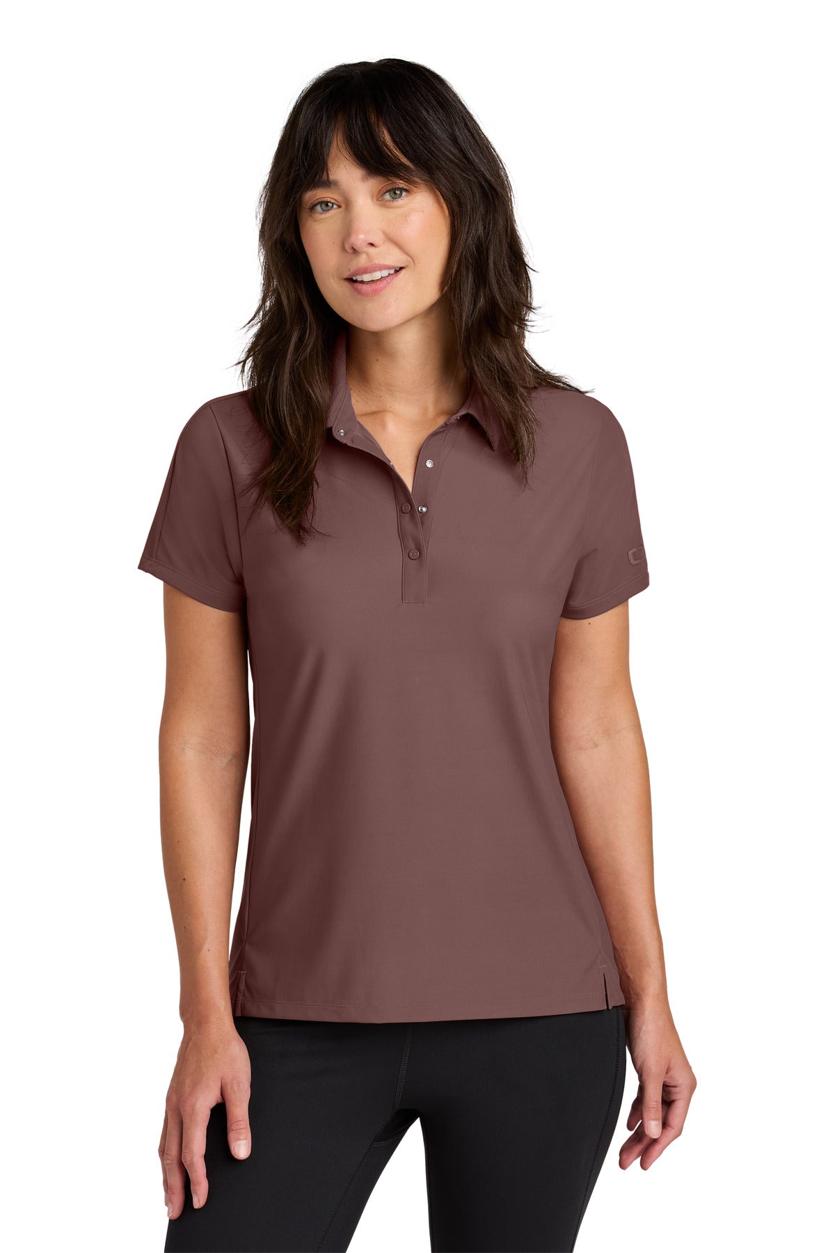 Custom Deep Rose Women's Envision Polo LOG154, personalized by SanCanDo Swag in Argyle, TX