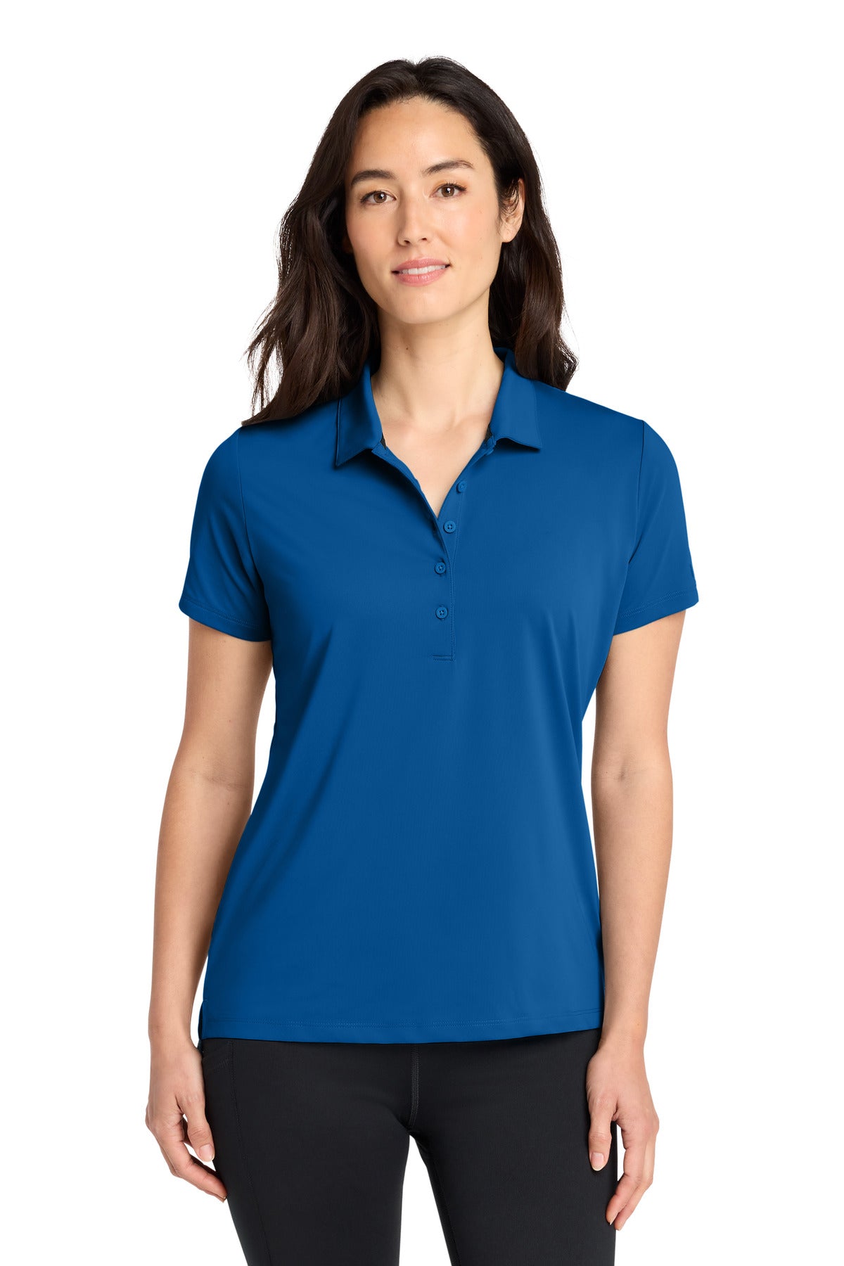 Custom Cobalt Blue Women's Regain Polo LOG170, personalized by SanCanDo Swag in Argyle, TX