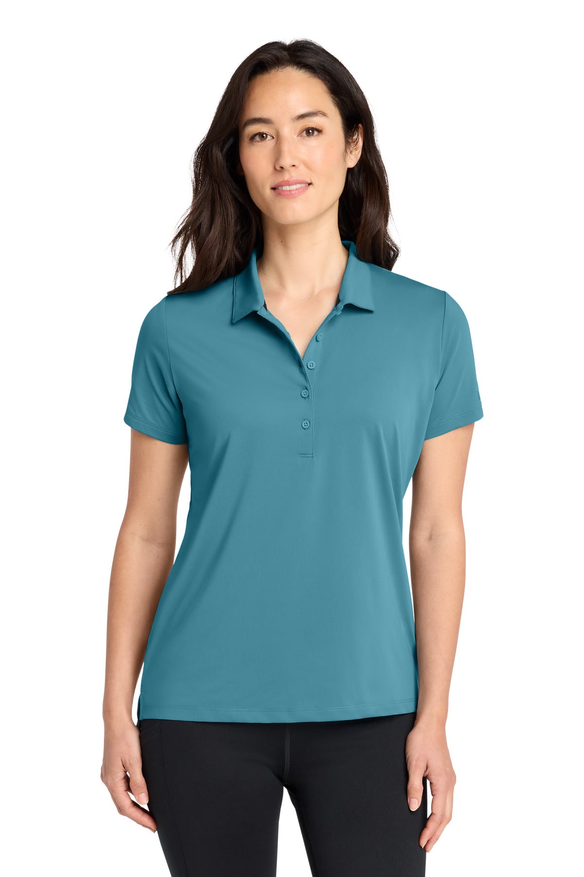 Custom Fusion Blue Women's Regain Polo LOG170, personalized by SanCanDo Swag in Argyle, TX