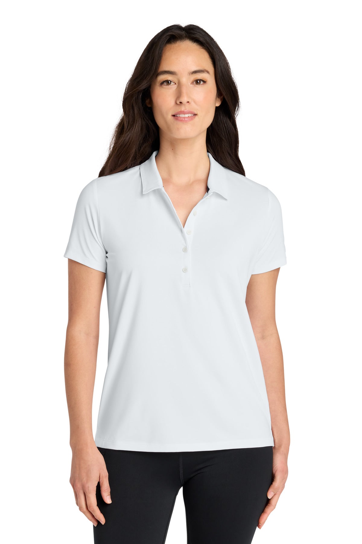 Custom White Women's Regain Polo LOG170, personalized by SanCanDo Swag in Argyle, TX