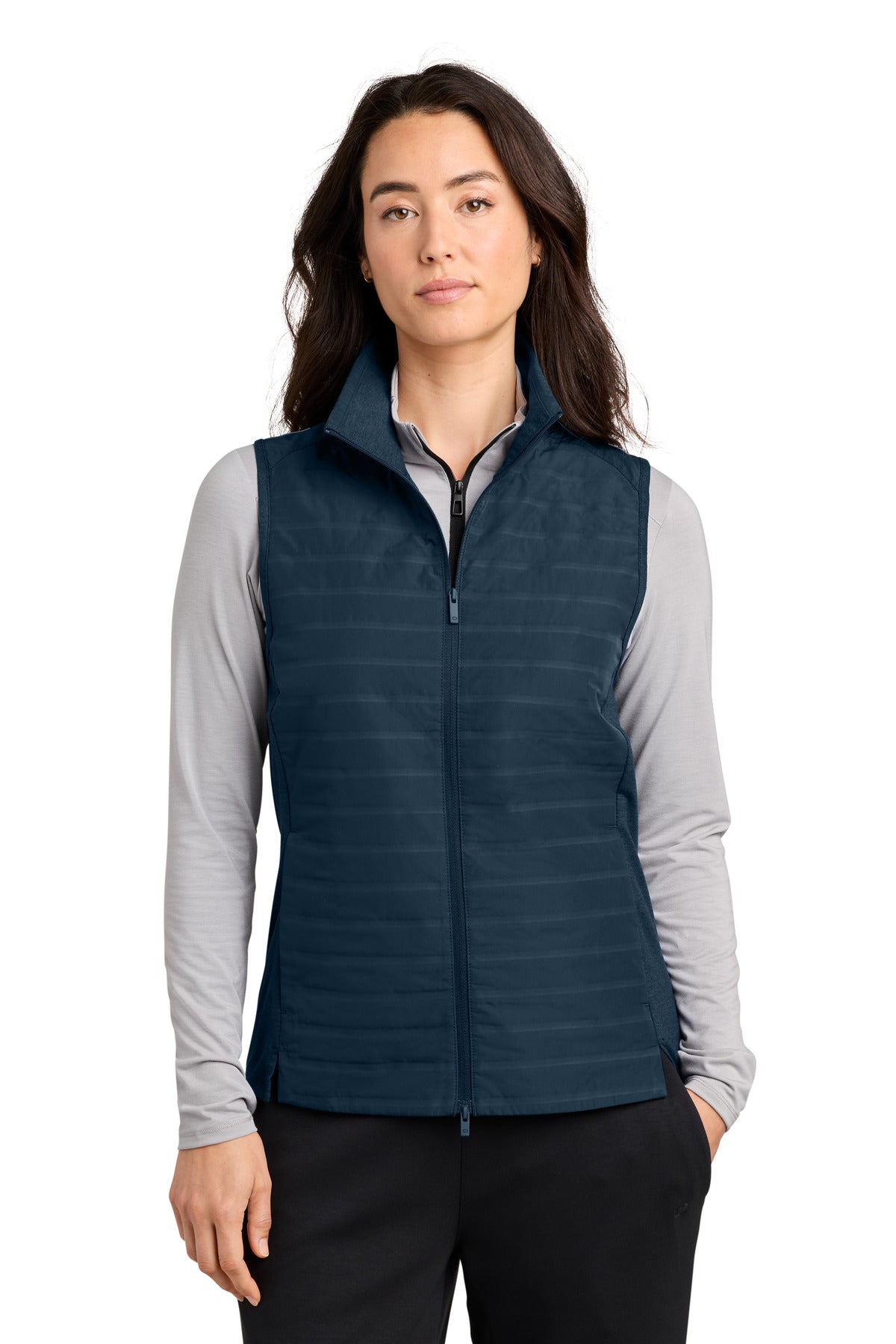 Custom River Blue Navy Women's Driveline Hybrid Vest LOG761, personalized by SanCanDo Swag in Argyle, TX