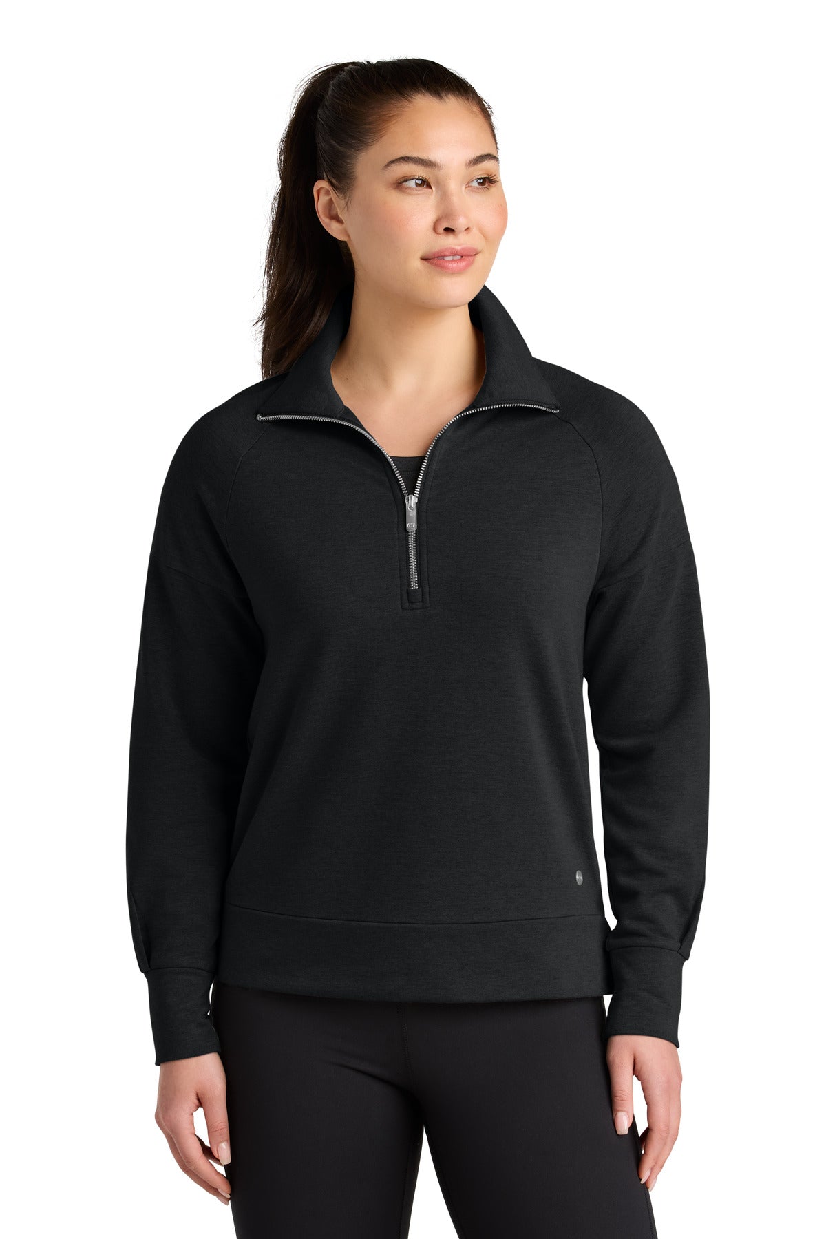 Custom Blacktop Women's Luuma 1/2-Zip LOG814, personalized by SanCanDo Swag in Argyle, TX