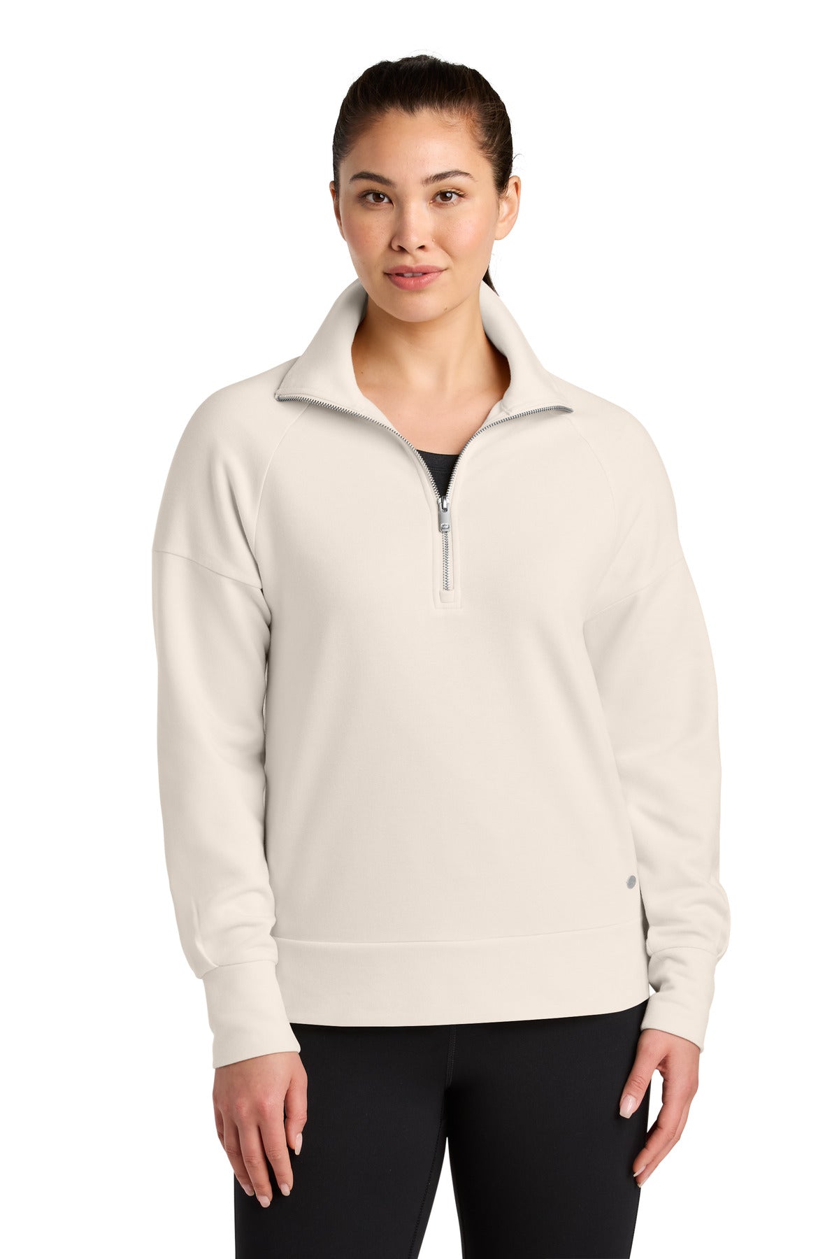 Custom Light Suede Women's Luuma 1/2-Zip LOG814, personalized by SanCanDo Swag in Argyle, TX