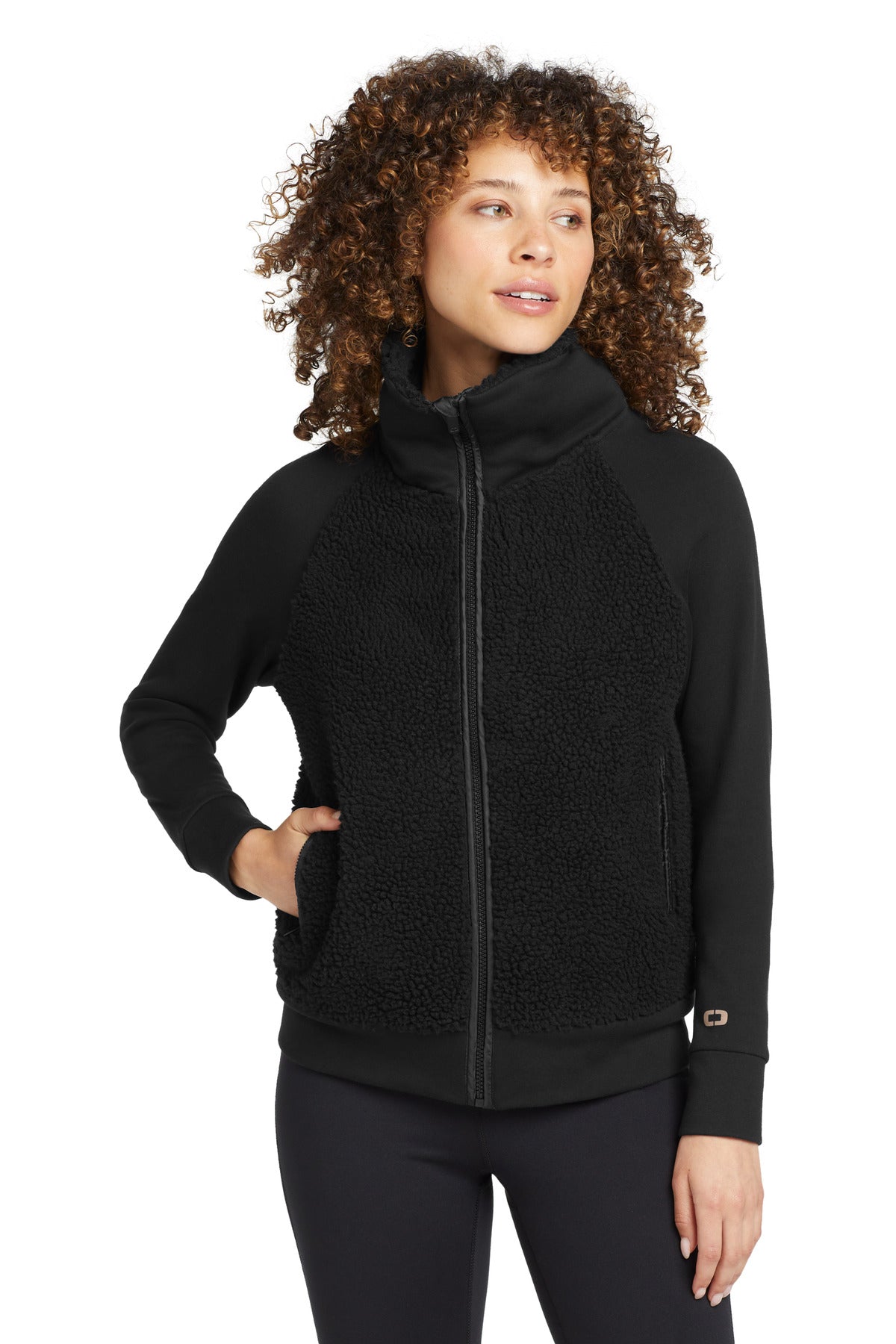 Custom Blacktop Women's Luuma Sherpa Full-Zip LOG815, personalized by SanCanDo Swag in Argyle, TX