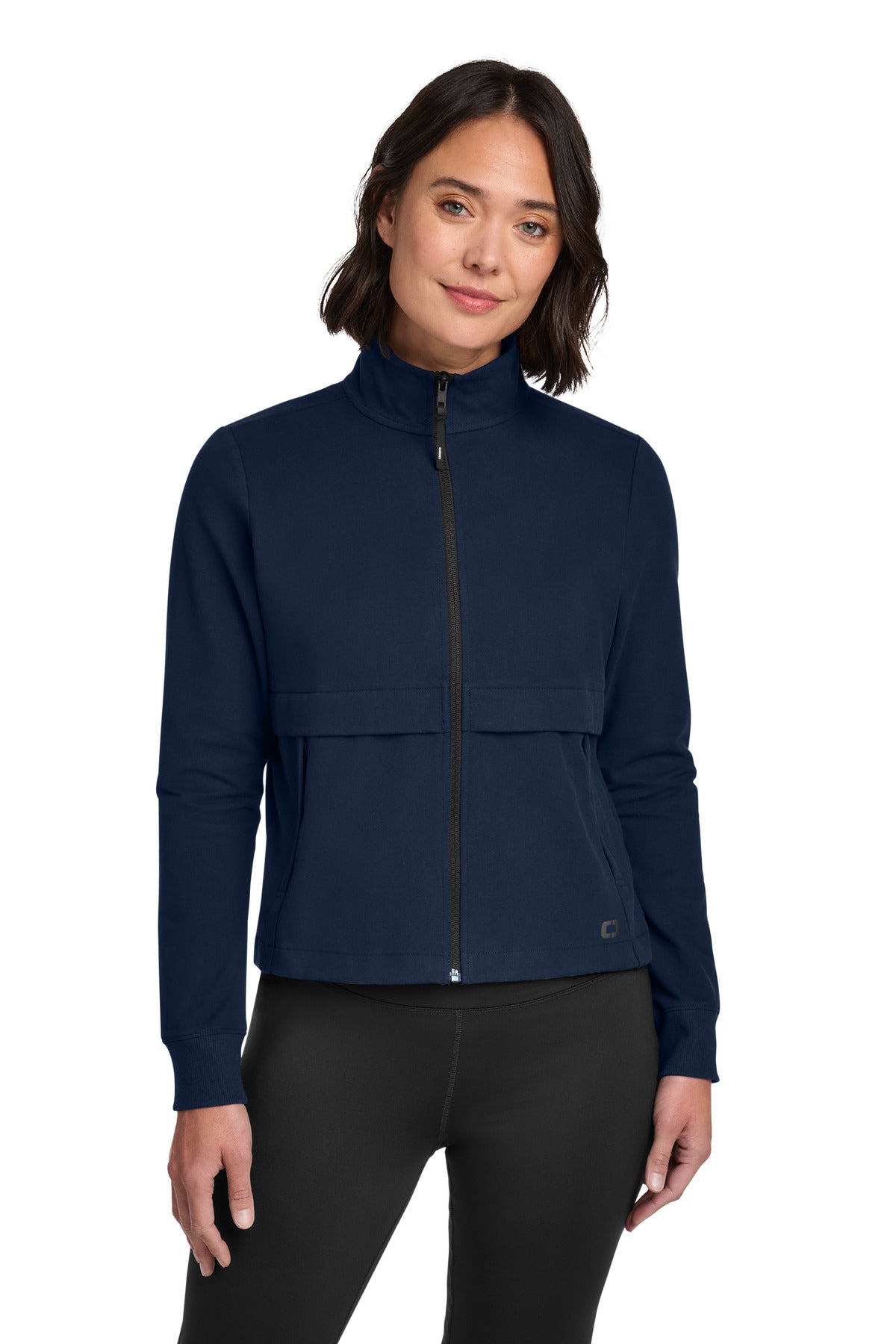 Custom River Blue Navy Women's Outstretch Full-Zip LOG830, personalized by SanCanDo Swag in Argyle, TX