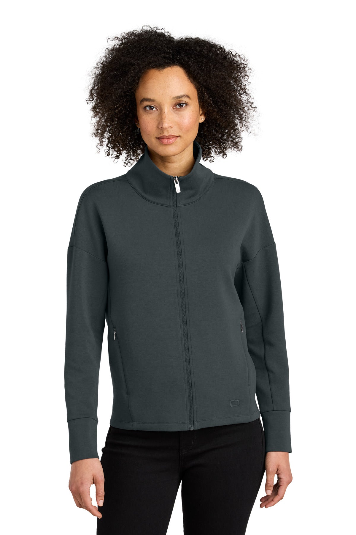 Custom Tarmac Grey Women's Transcend Full-Zip LOG860, personalized by SanCanDo Swag in Argyle, TX