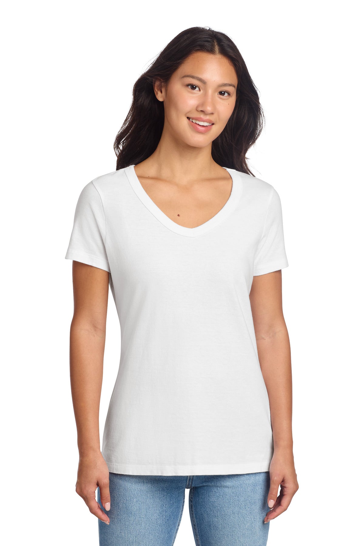 Custom White Beach Wash Garment-Dyed V-Neck Tee LPC099V, personalized by SanCanDo Swag in Argyle, TX
