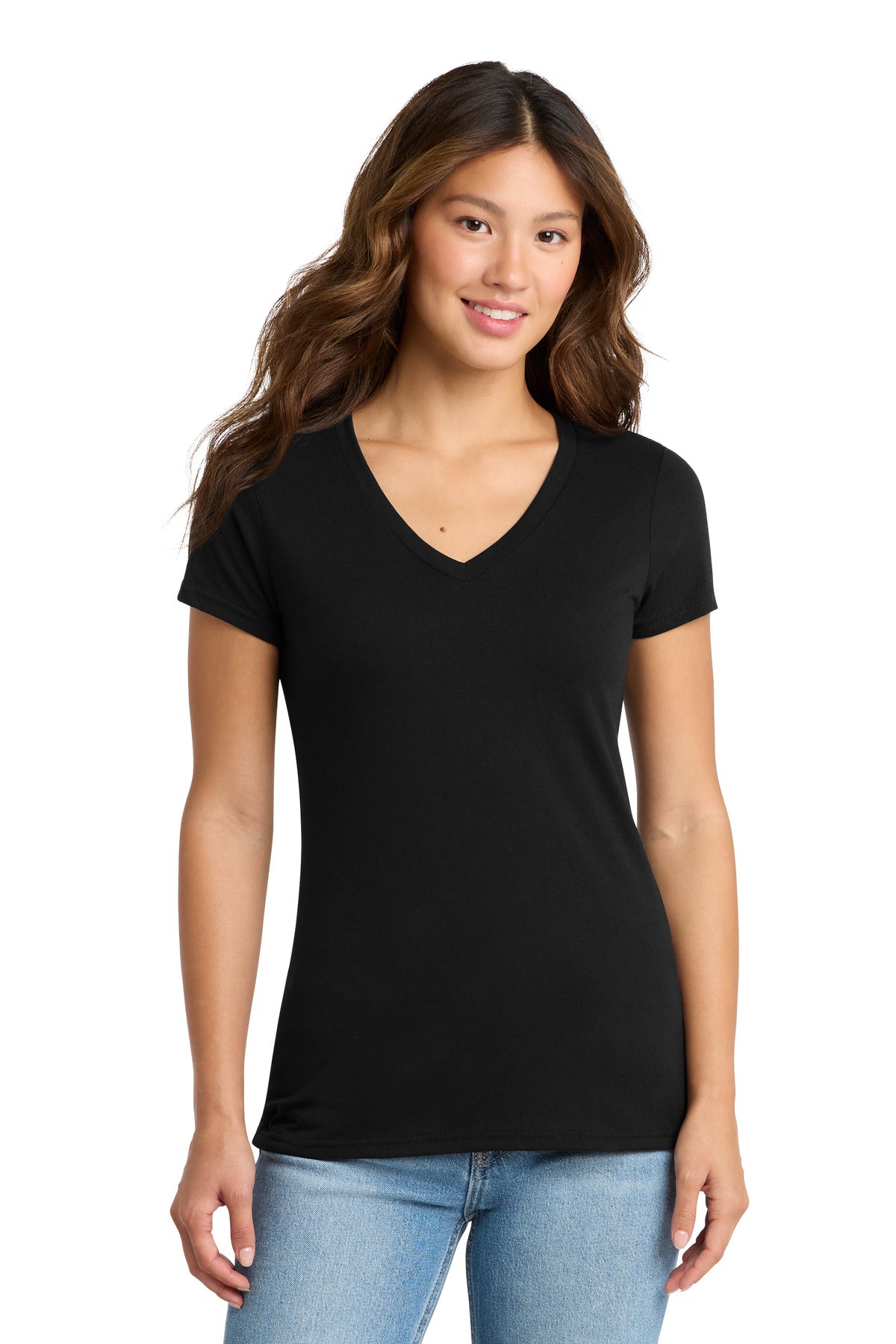 Custom Black Women's Tri-Blend V-Neck Tee LPC330V, personalized by SanCanDo Swag in Argyle, TX
