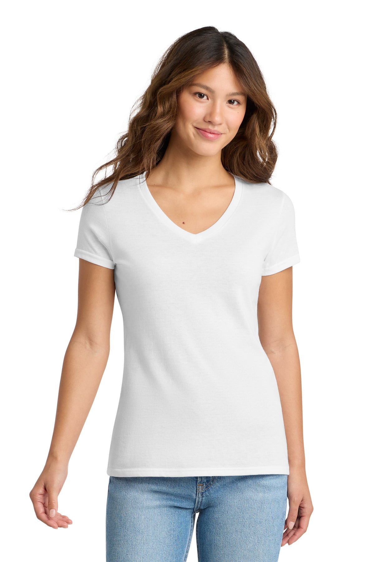 Custom White Women's Tri-Blend V-Neck Tee LPC330V, personalized by SanCanDo Swag in Argyle, TX