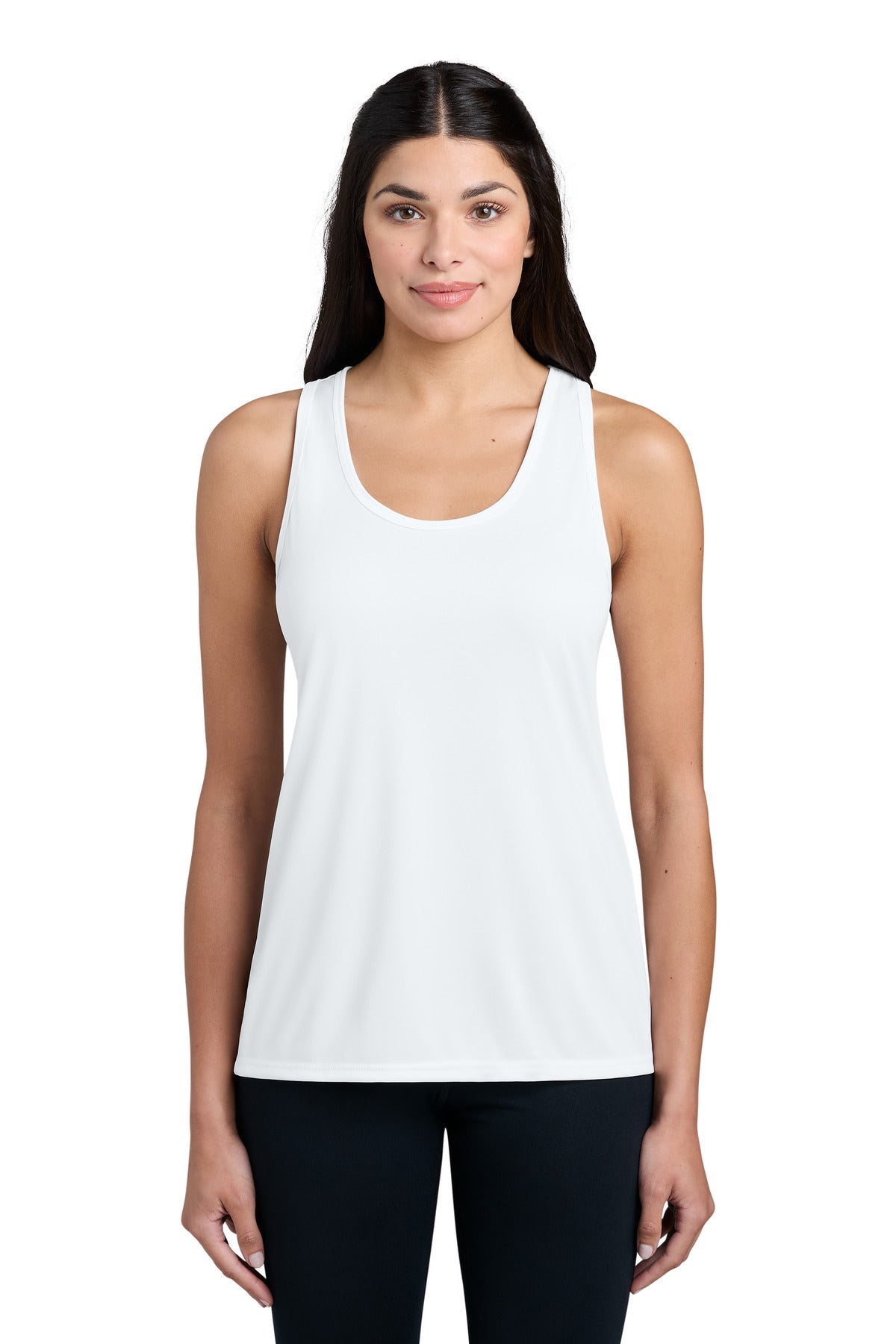 Custom White Women's Performance Tank LPC380TT, personalized by SanCanDo Swag in Argyle, TX