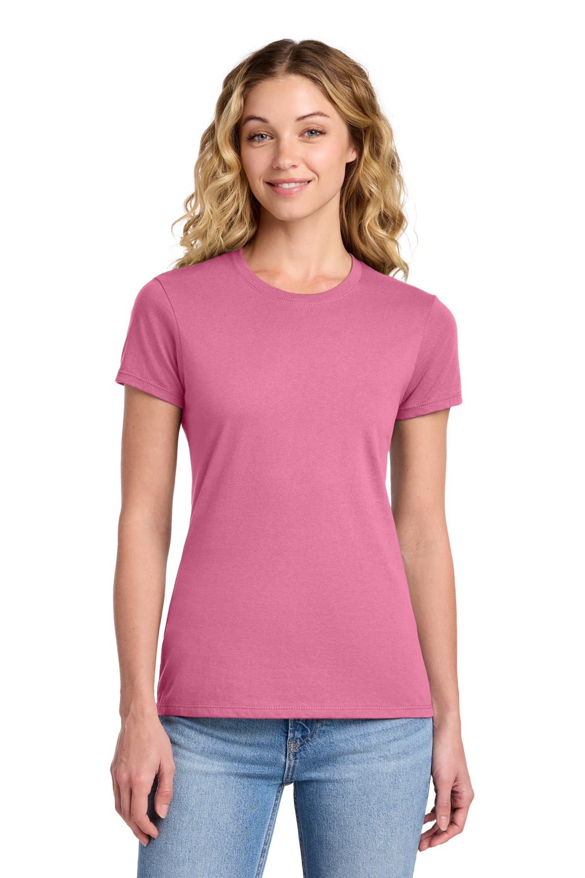 Custom New Pink Women's Fan Favorite Tee LPC450, personalized by SanCanDo Swag in Argyle, TX